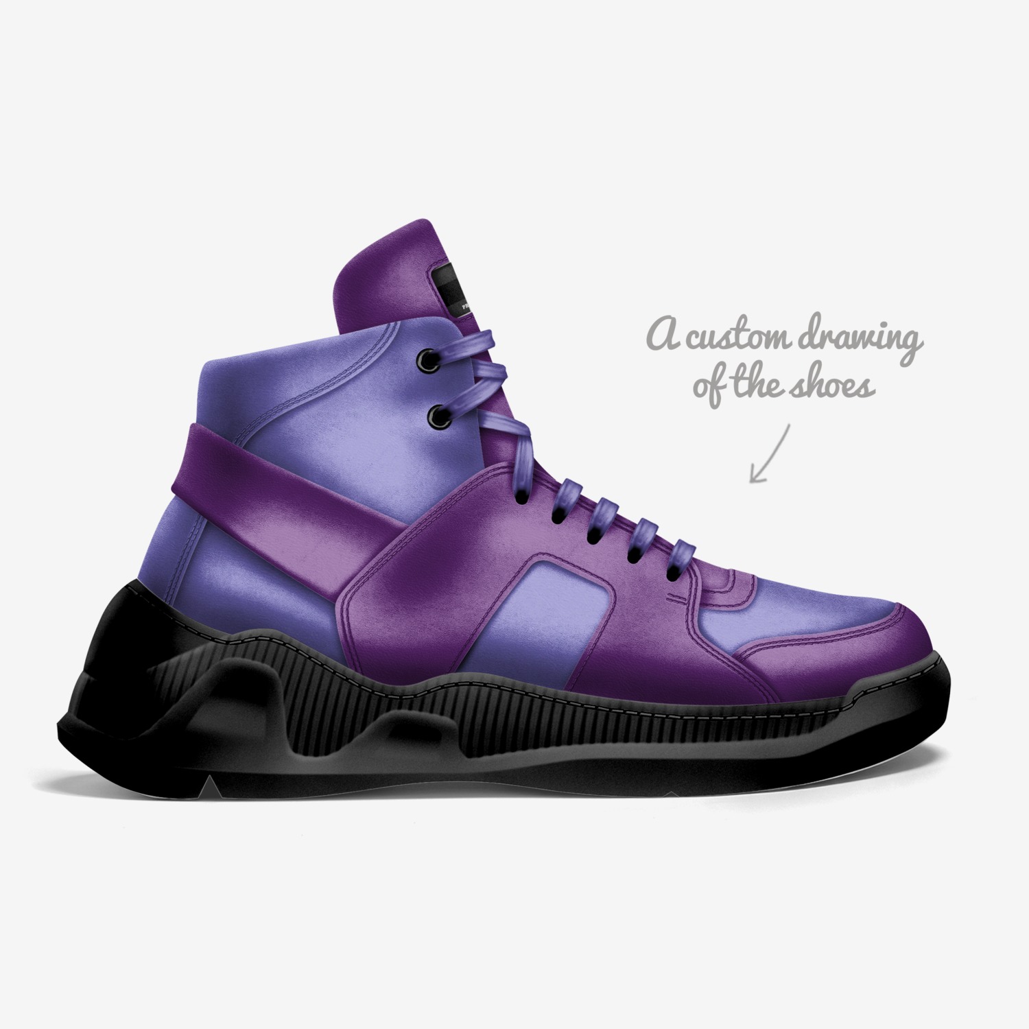 DJP custom made in Italy shoes by David Escobar | Sketch view