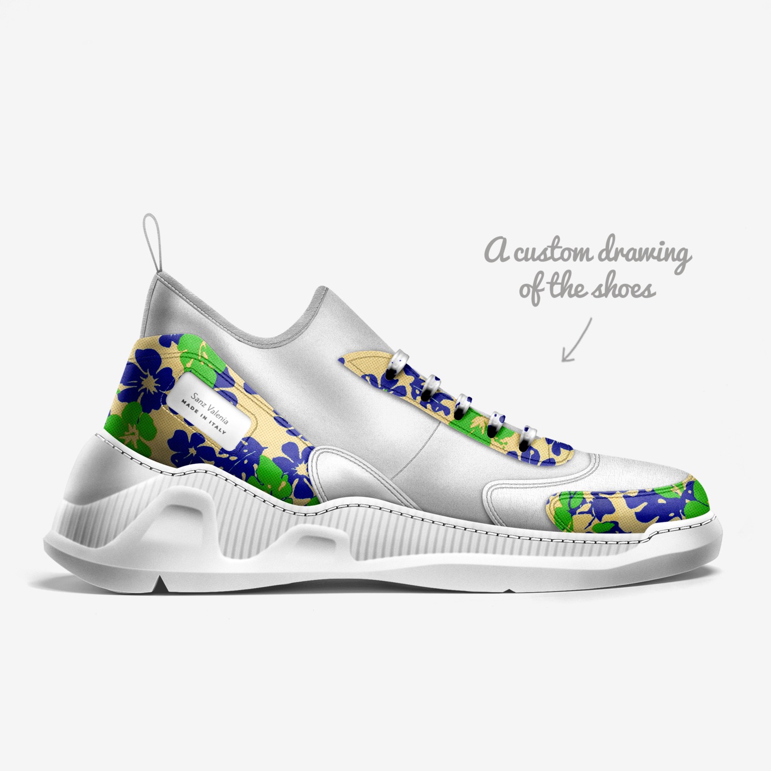 Sanz Valenia custom made in Italy shoes by Taron Dickson | Sketch view