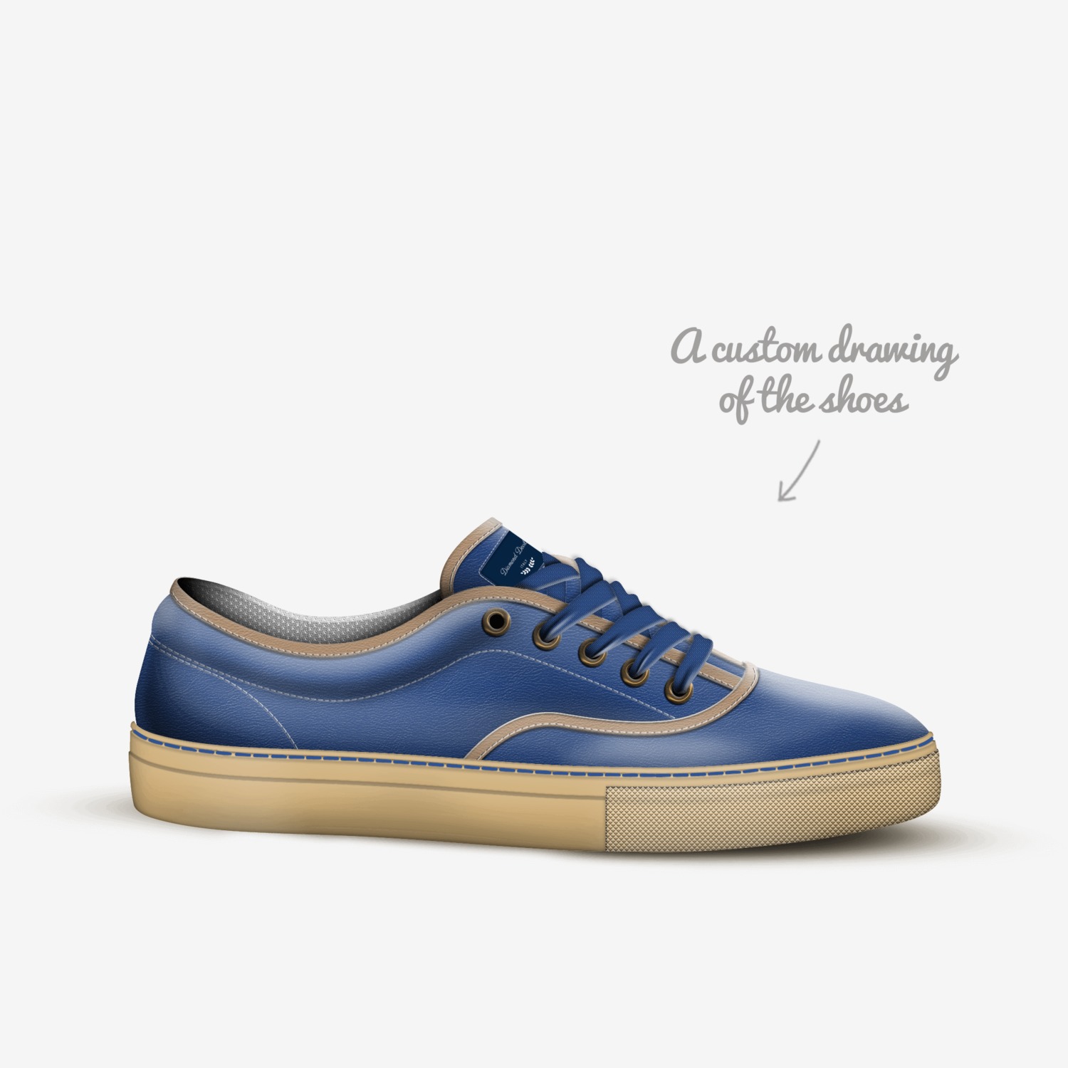 Diamond Devils custom made in Italy shoes by Brooklyn Lee | Sketch view