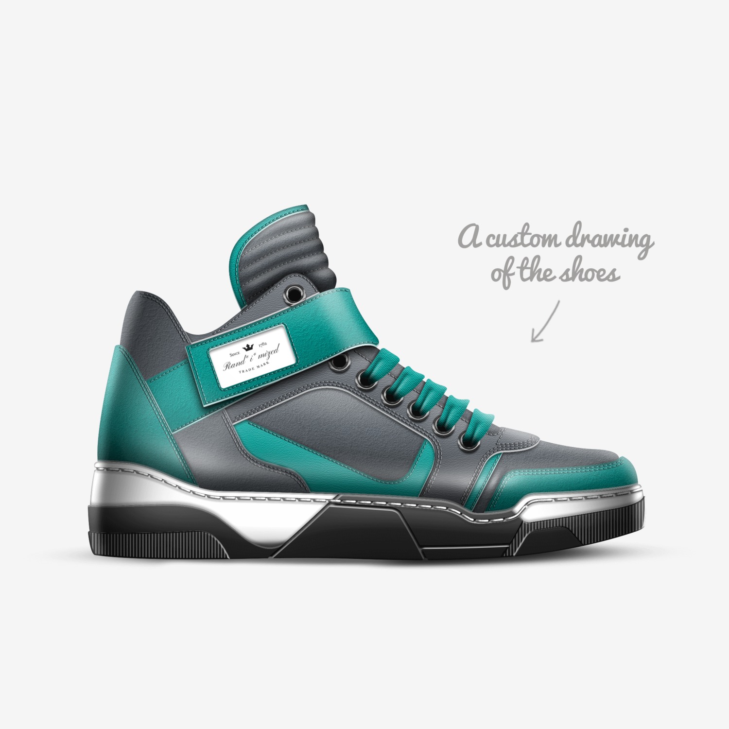 Rand*i*mized shoes custom made in Italy shoes by Miranda Castro | Sketch view