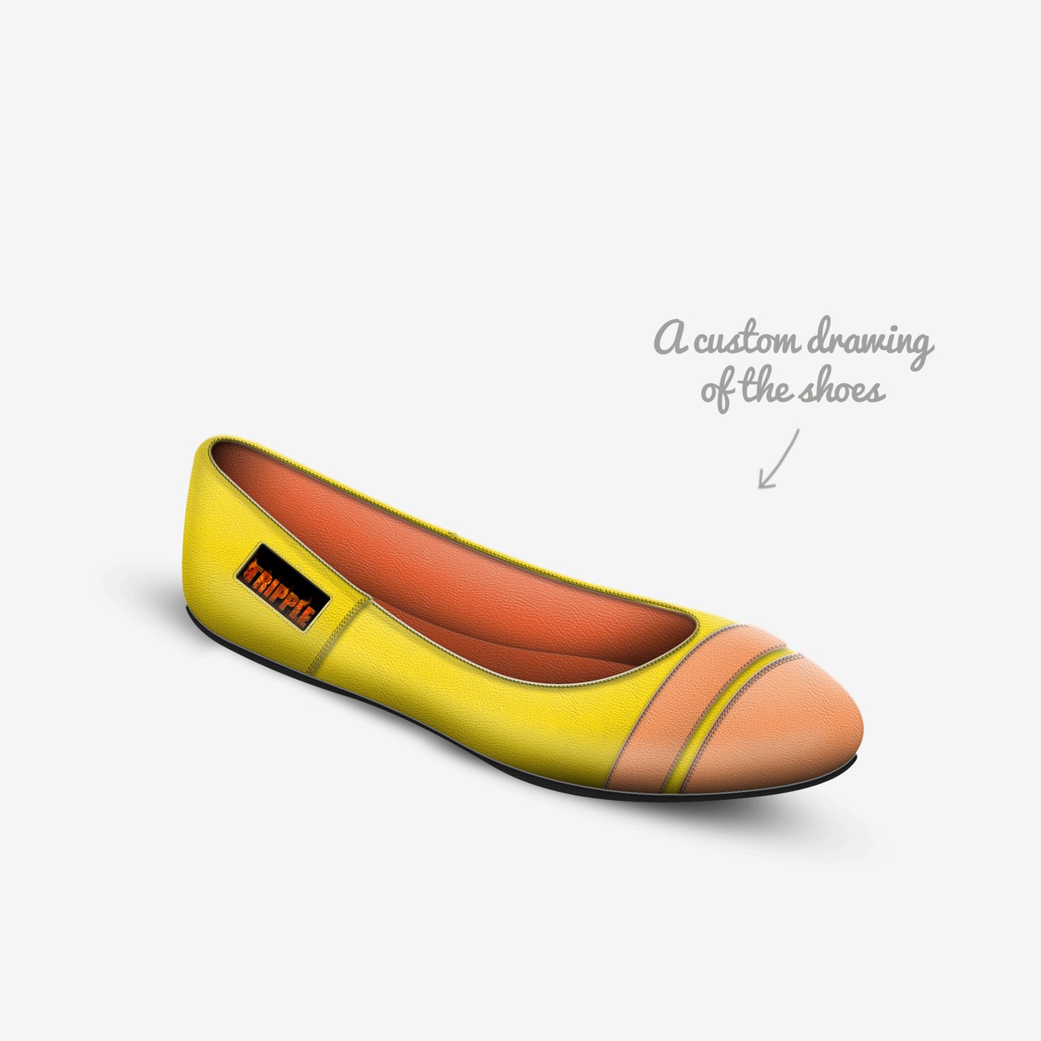 TRIPPLE custom made in Italy shoes by Rachel Ekinde | Sketch view