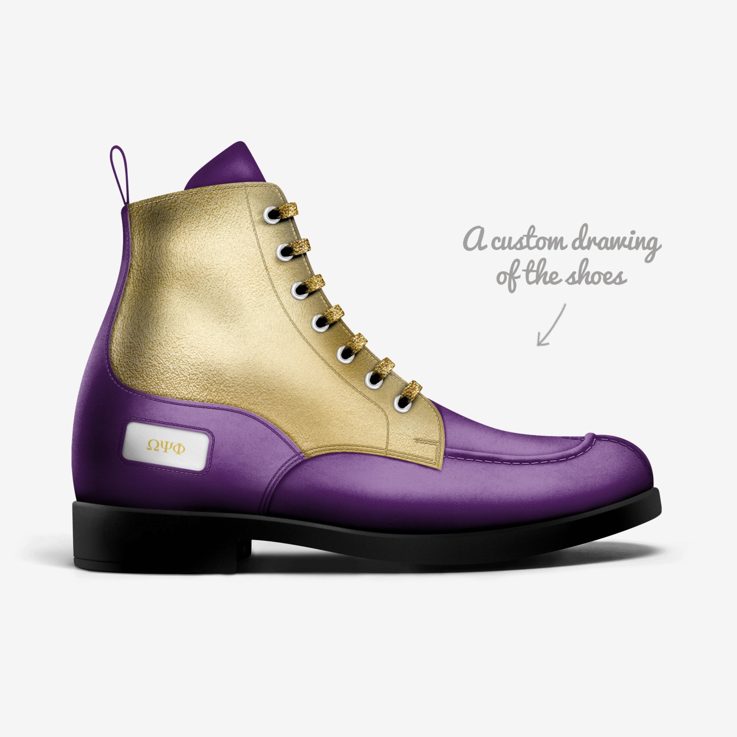 1911 custom made in Italy shoes by The Diva Lyn Hicks | Sketch view