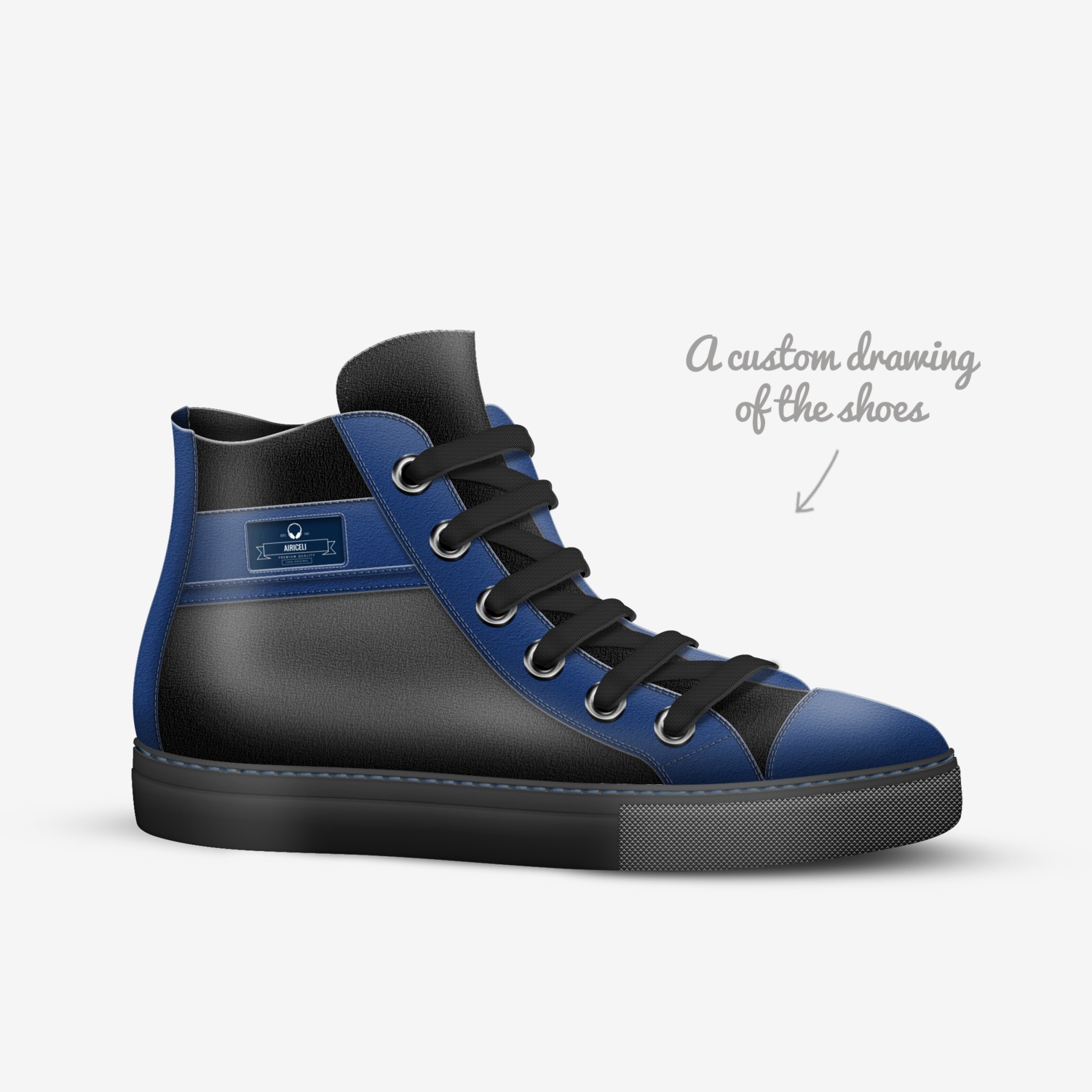 Airiceli  custom made in Italy shoes by Ronald Durio | Sketch view