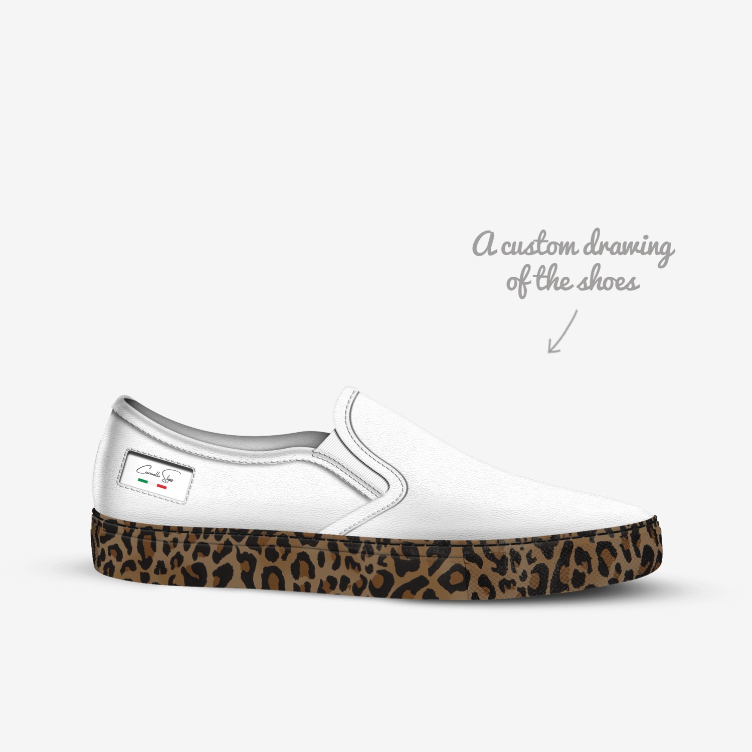 Ciarmello Slips custom made in Italy shoes by Limitless Kicks | Sketch view