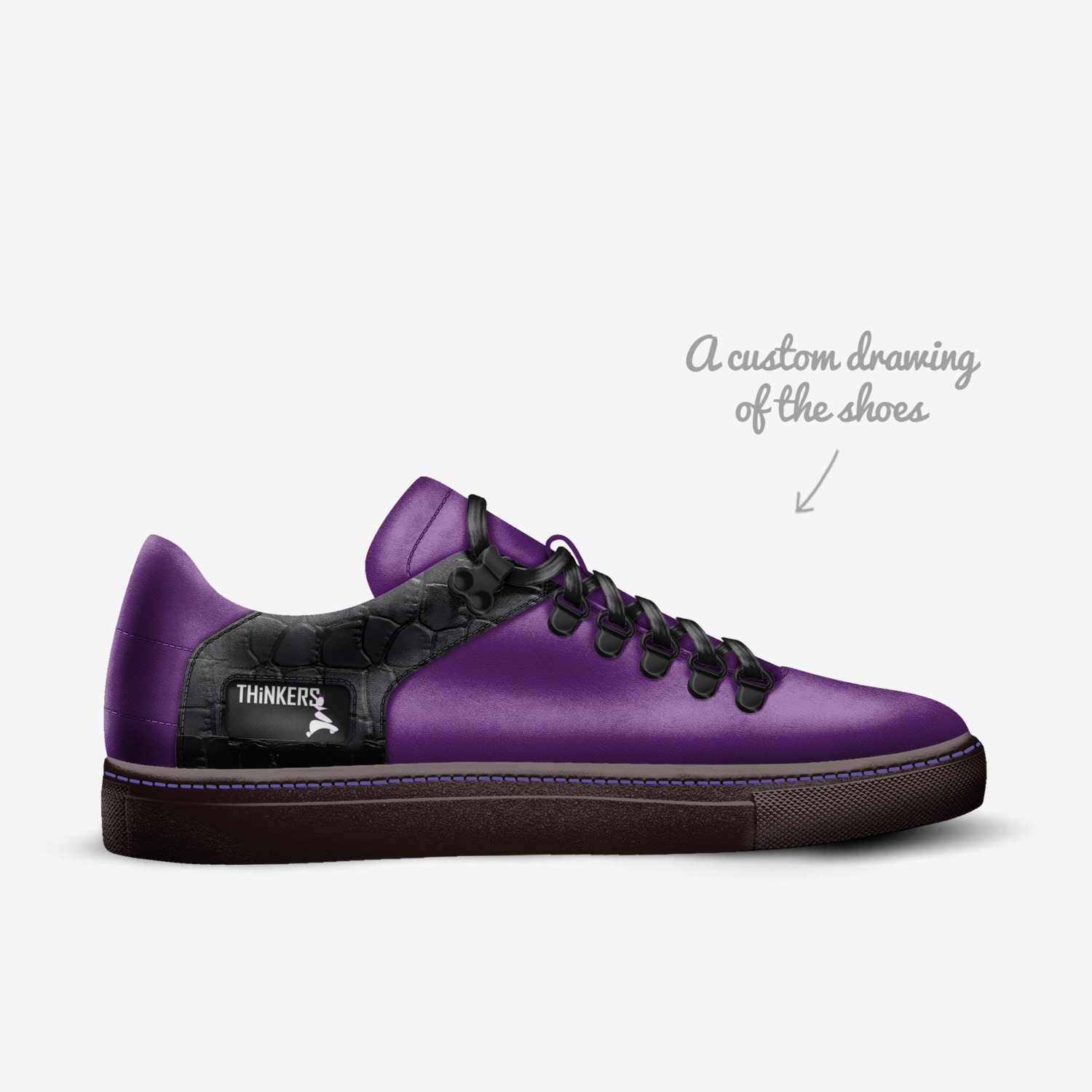 THiNKERS custom made in Italy shoes by Bullhorn Gypsy First Quarter 2022 Thinkers | Sketch view