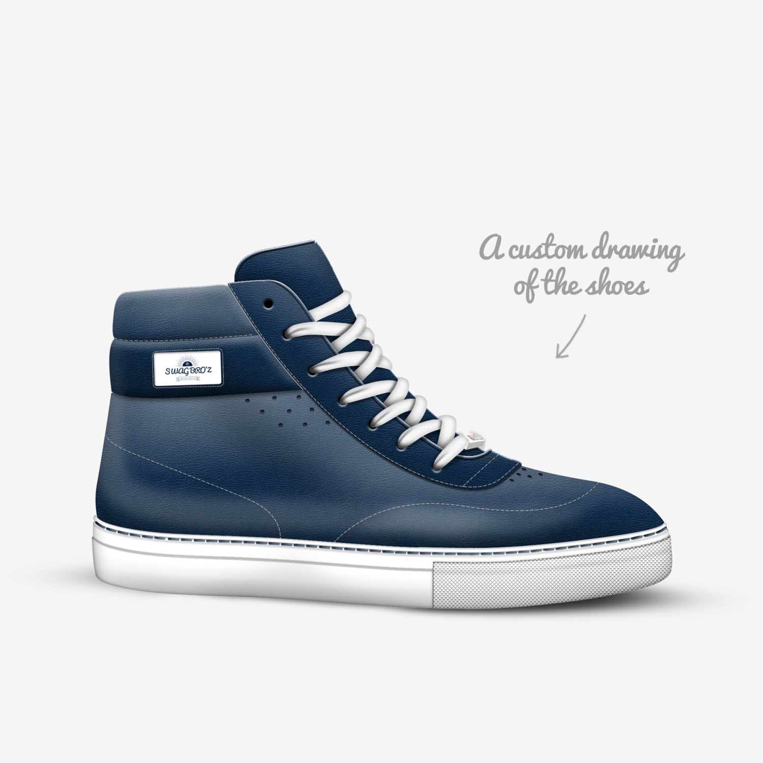 SWAG BRO'Z custom made in Italy shoes by Ap Ap | Sketch view
