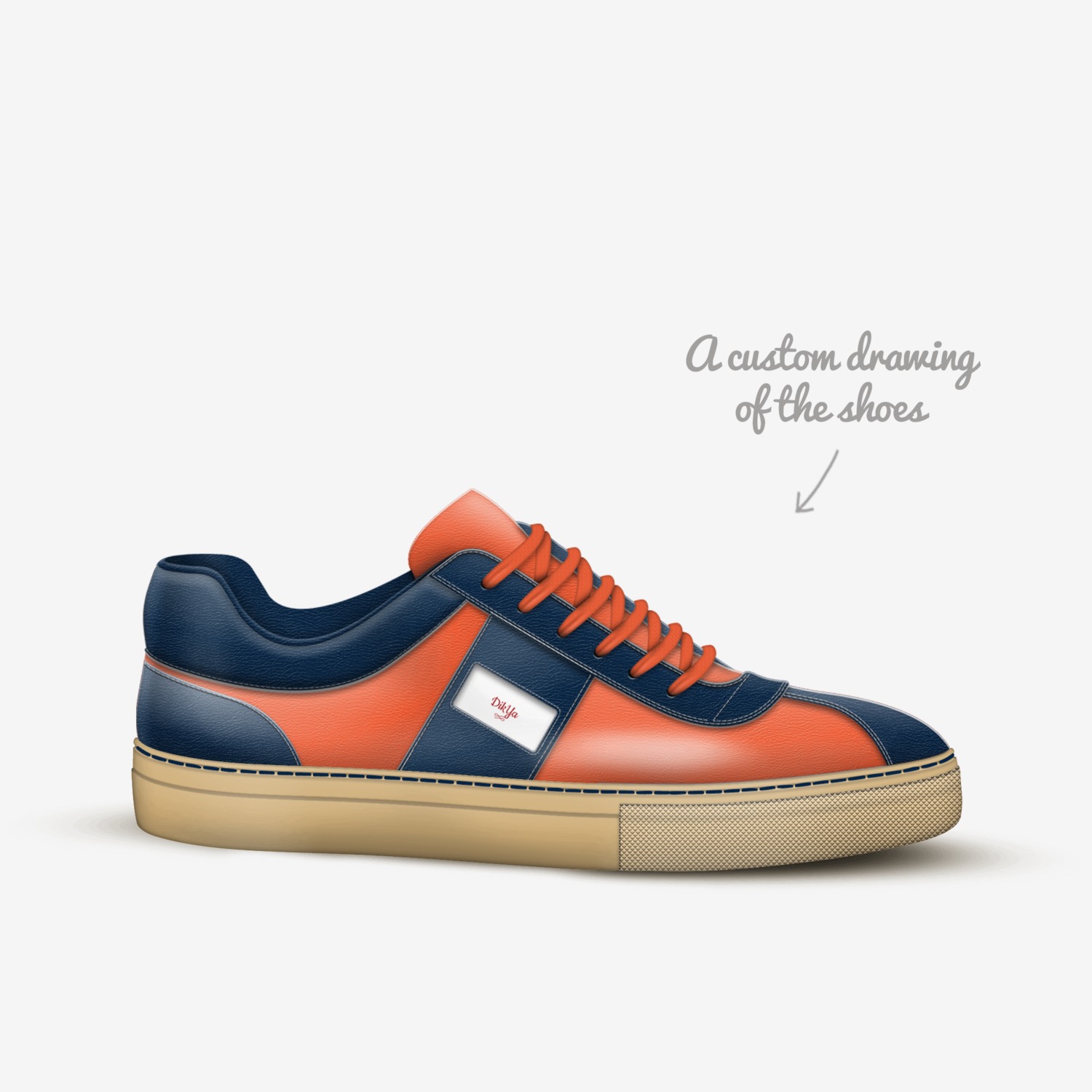 DikYa custom made in Italy shoes by Dik Ya | Sketch view