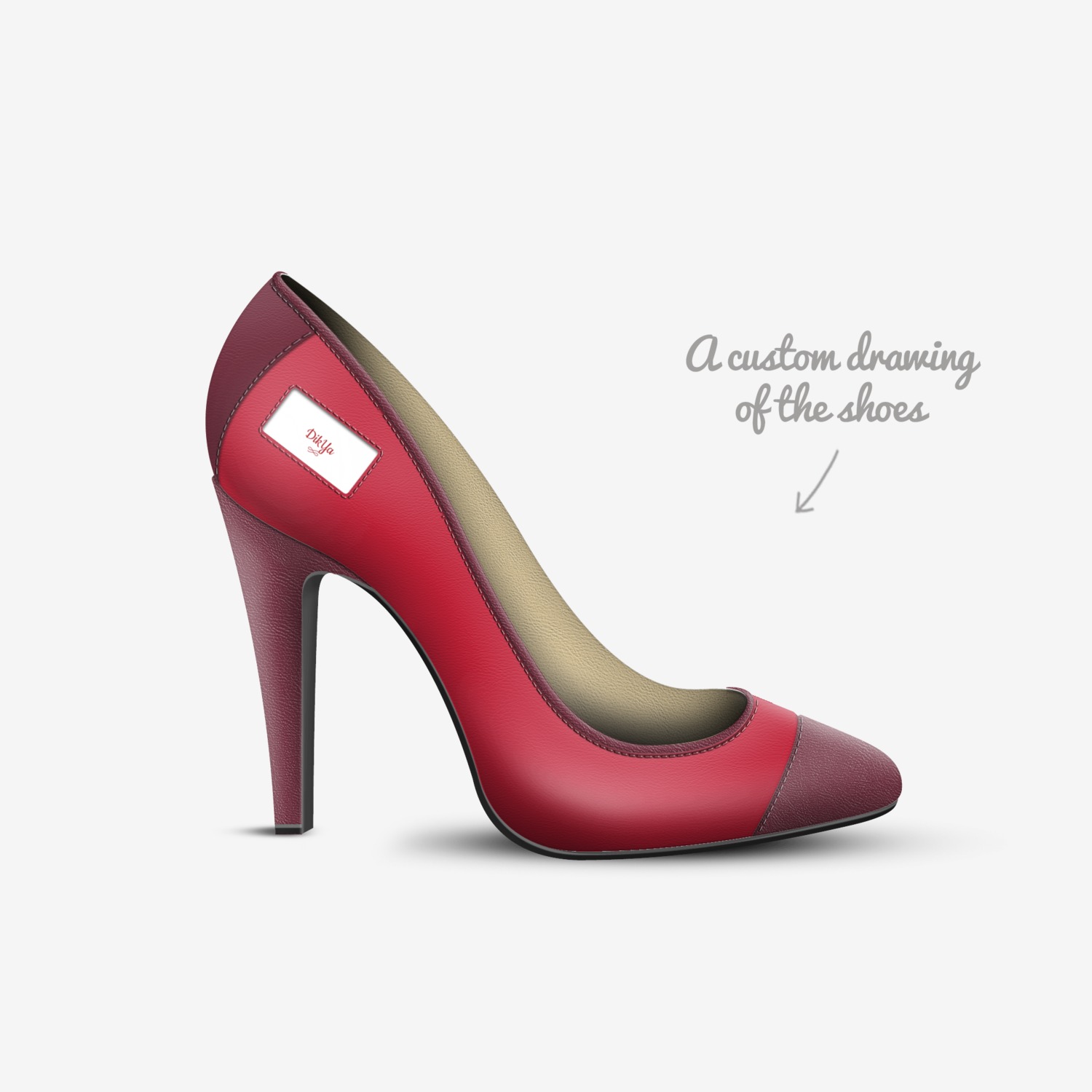 DikYa custom made in Italy shoes by Dik Ya | Sketch view