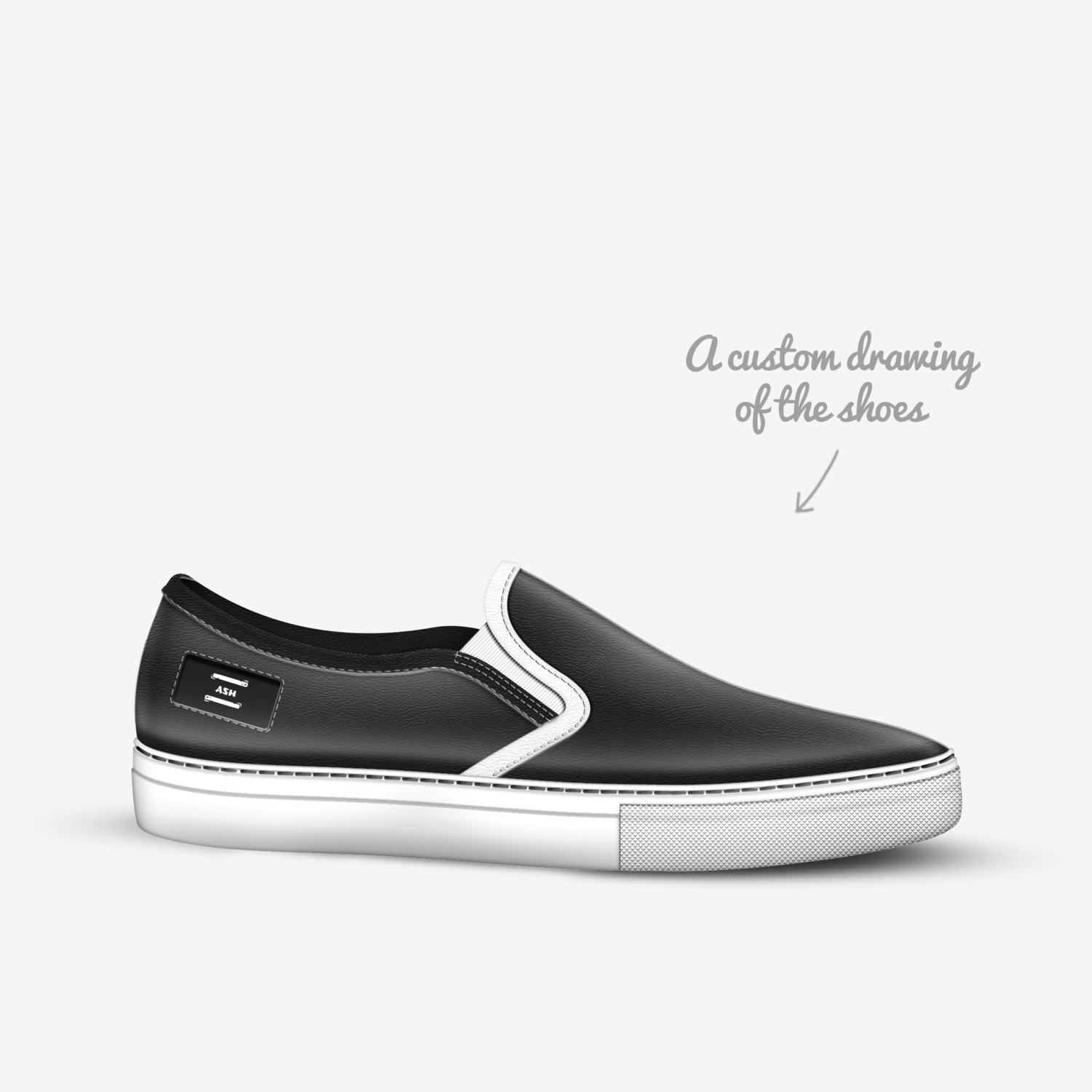 ASH custom made in Italy shoes by Ap Ap | Sketch view