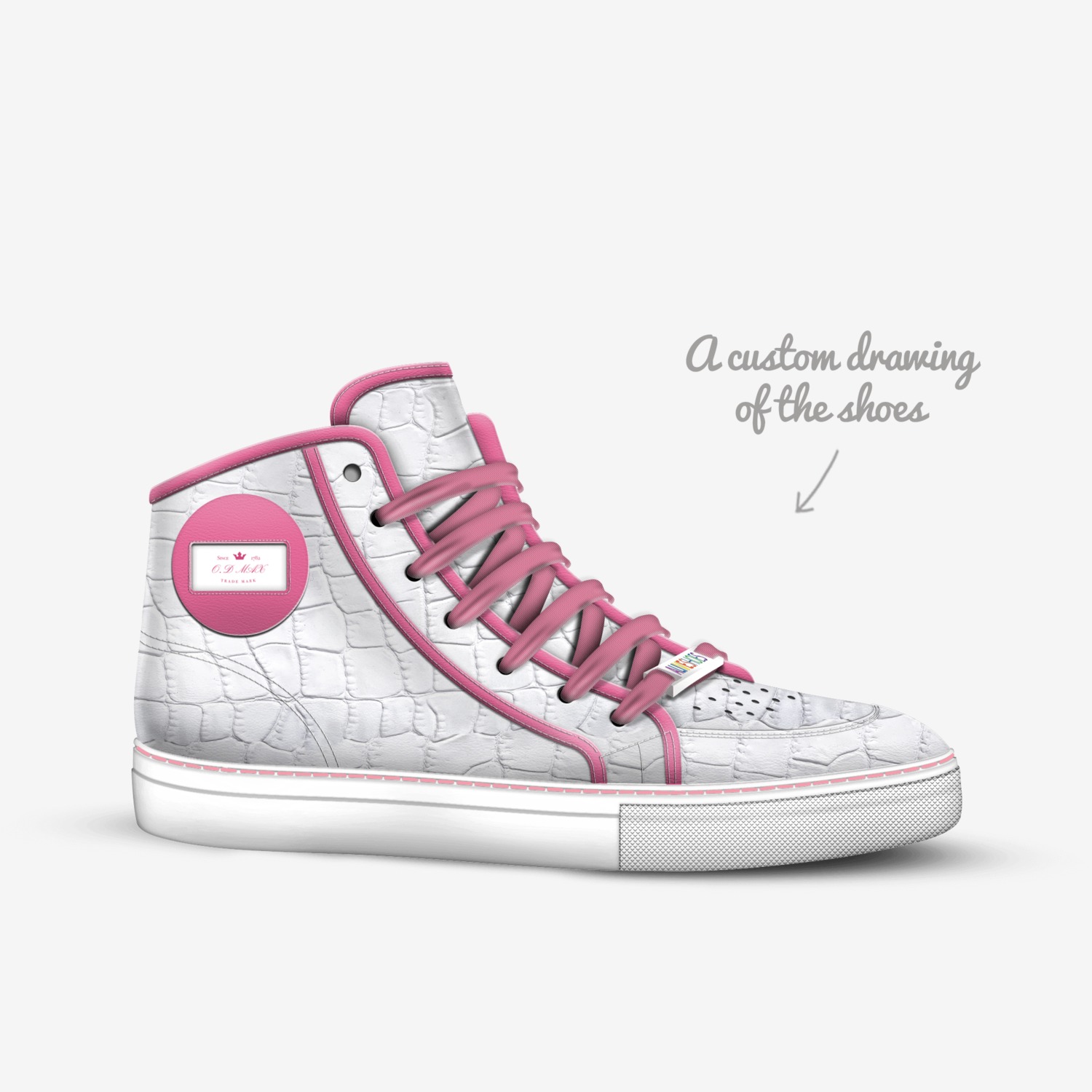 O.D MAX custom made in Italy shoes by Krishawn Kemp | Sketch view