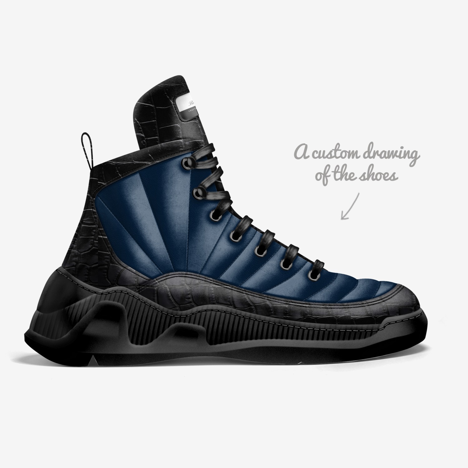 Zay-Von custom made in Italy shoes by Nicole Martin | Sketch view