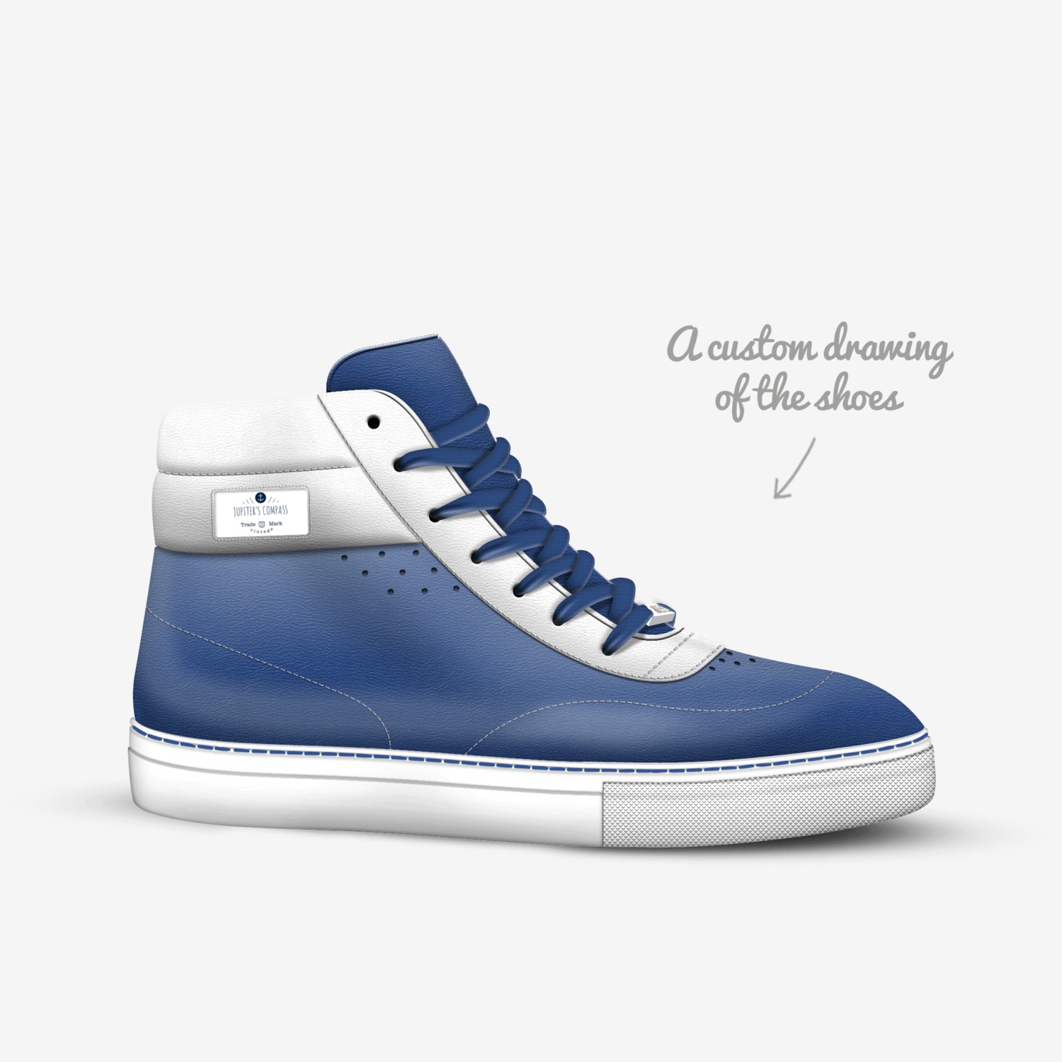 Jupiter’s Compass custom made in Italy shoes by Autumn Baker | Sketch view