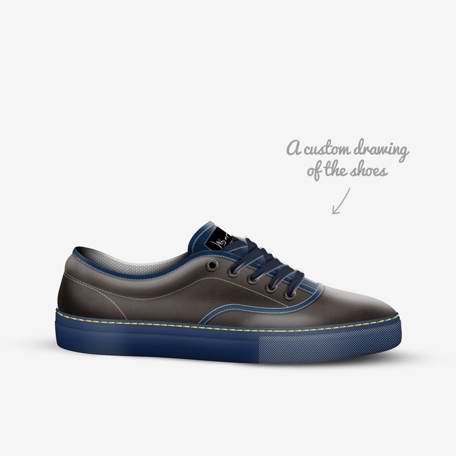Why Not? Shoes custom made in Italy shoes by Davide Cattaneo | Sketch view