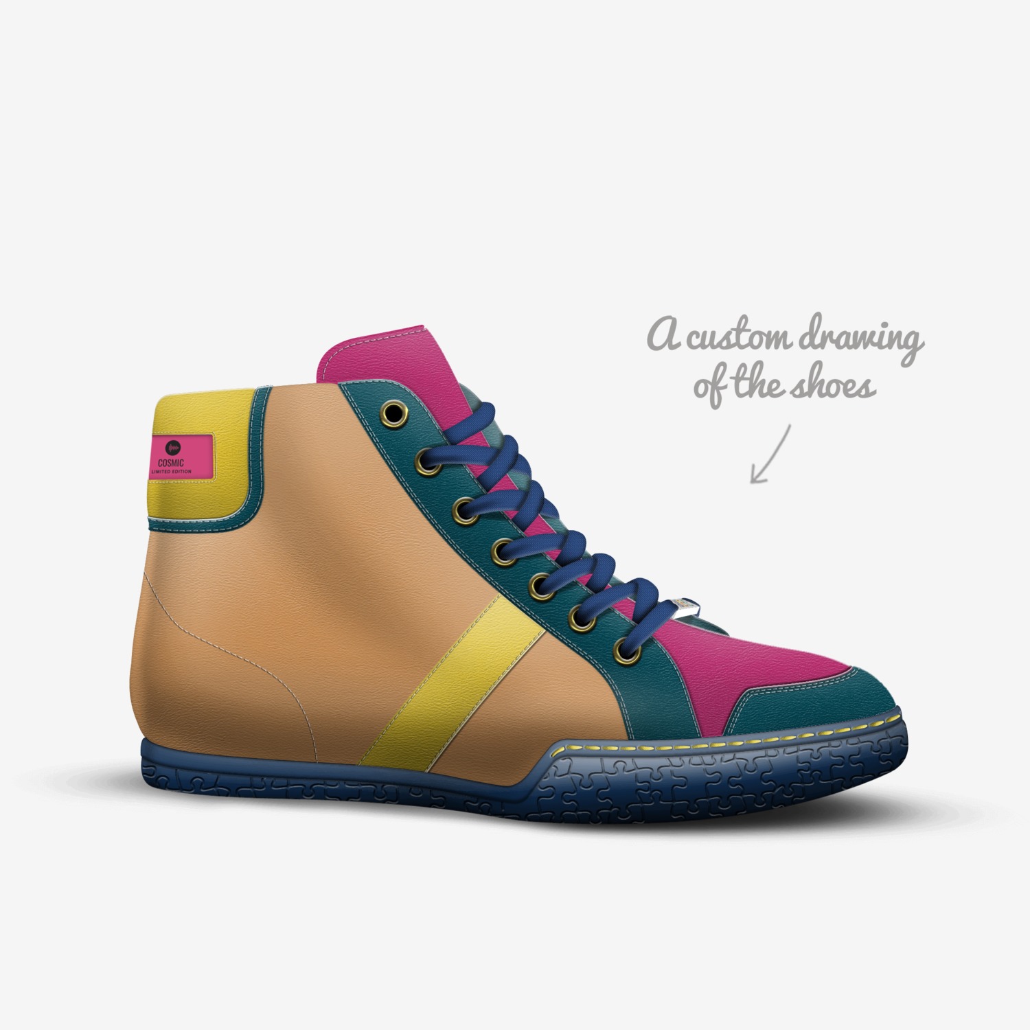 Cosmic  custom made in Italy shoes by Edward Tenner | Sketch view