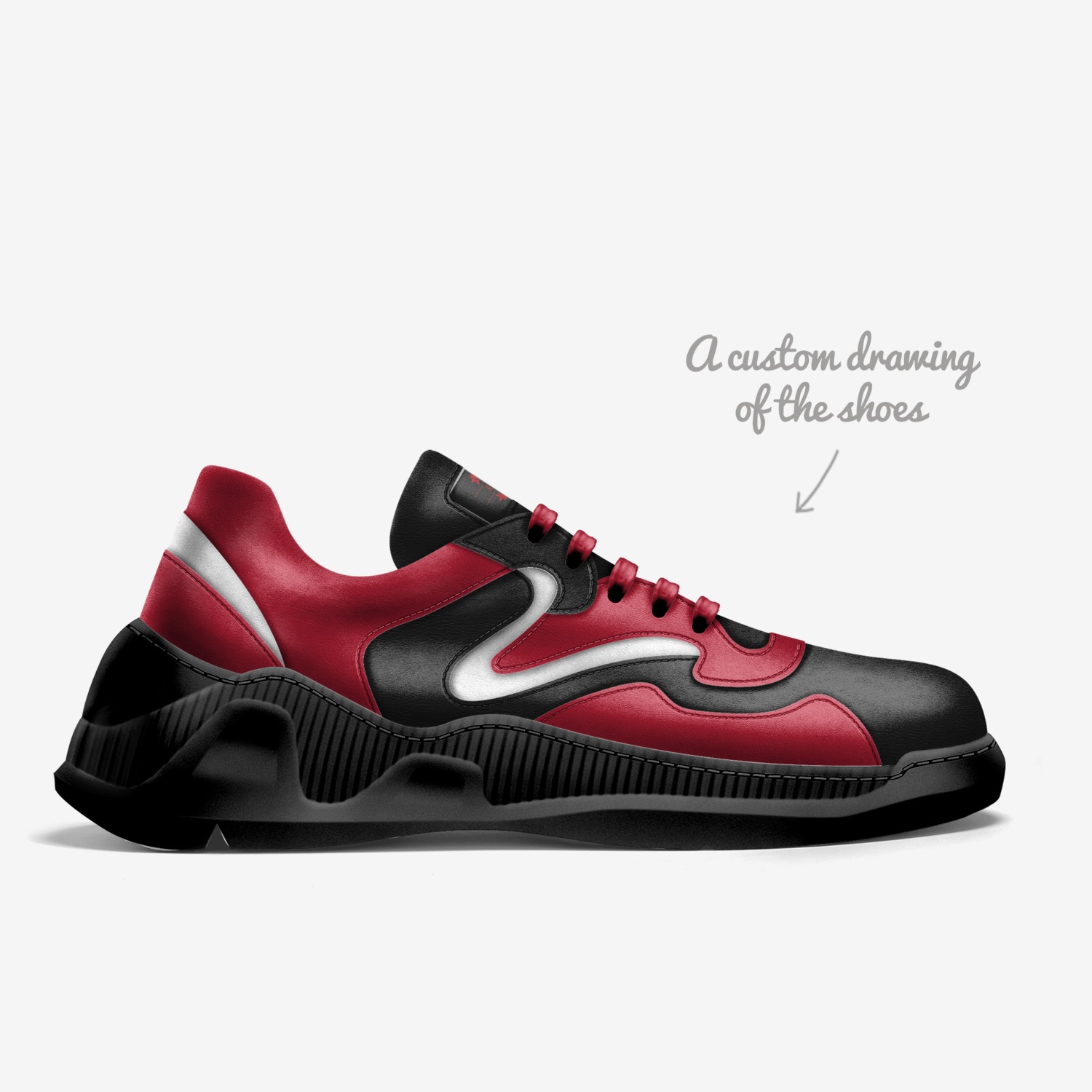 Alphaverse custom made in Italy shoes by Stephen J Patton | Sketch view