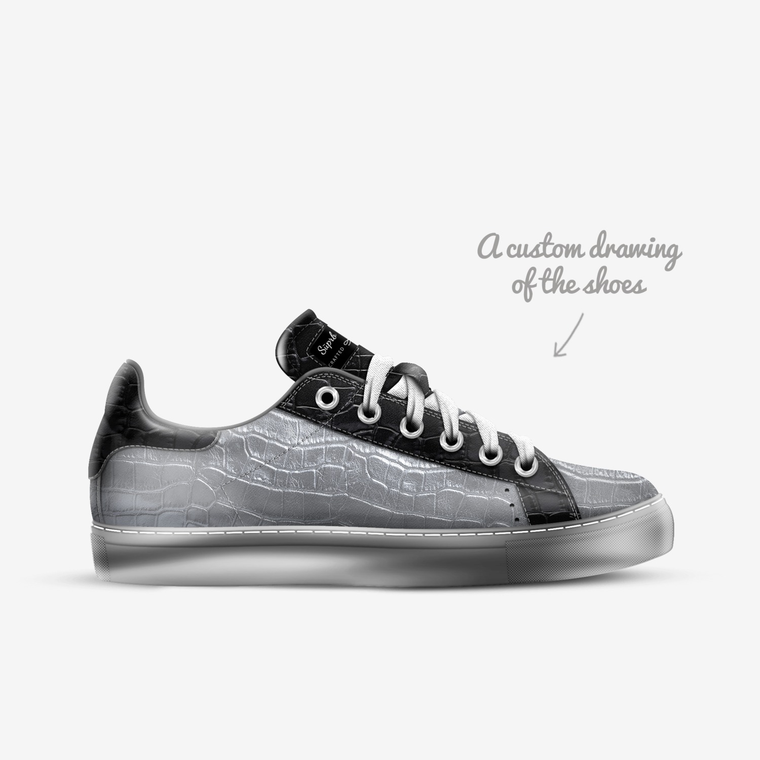 Sūprb Choyce custom made in Italy shoes by Omari Choyce | Sketch view