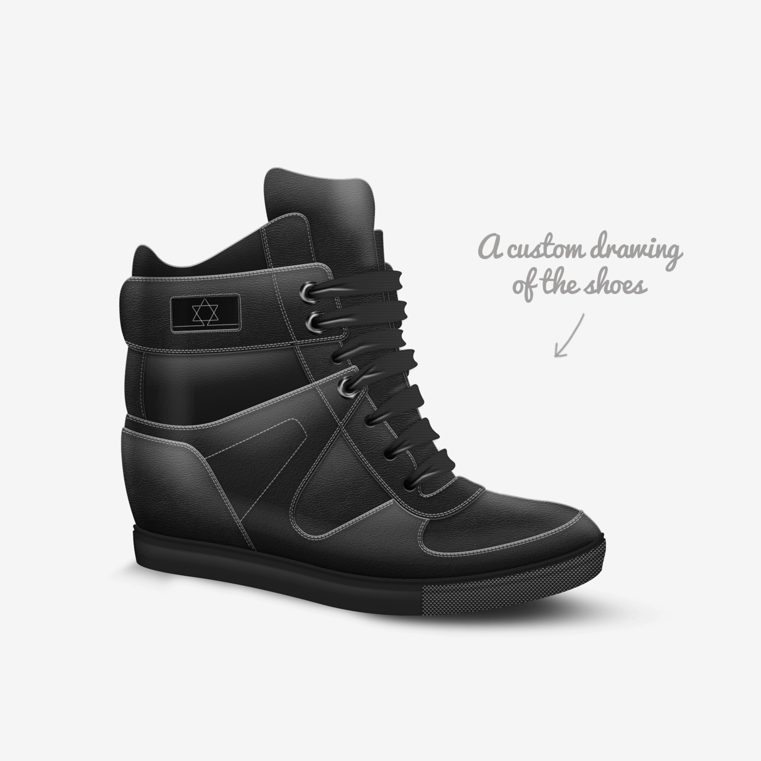 Halachah custom made in Italy shoes by Ricardo Yoreh Ladino | Sketch view