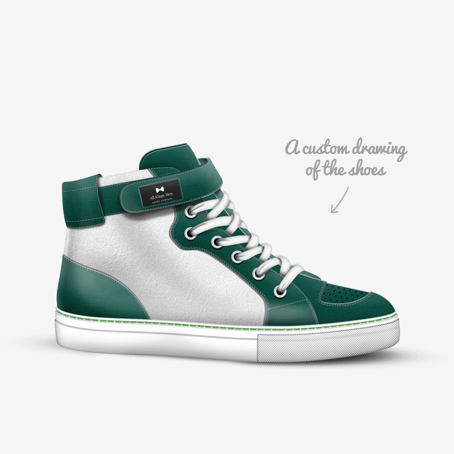 All Kings Men custom made in Italy shoes by Tanisha Key | Sketch view