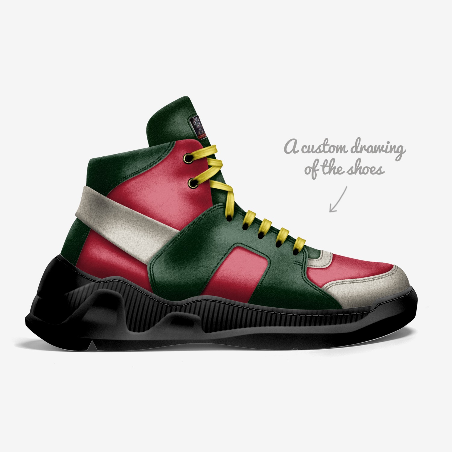 Yusuf's custom made in Italy shoes by Yusuf Kennbrew | Sketch view