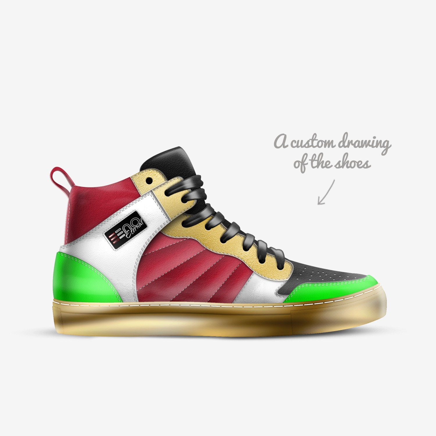 ENO ETERNAL  custom made in Italy shoes by Redstar Mafia | Sketch view