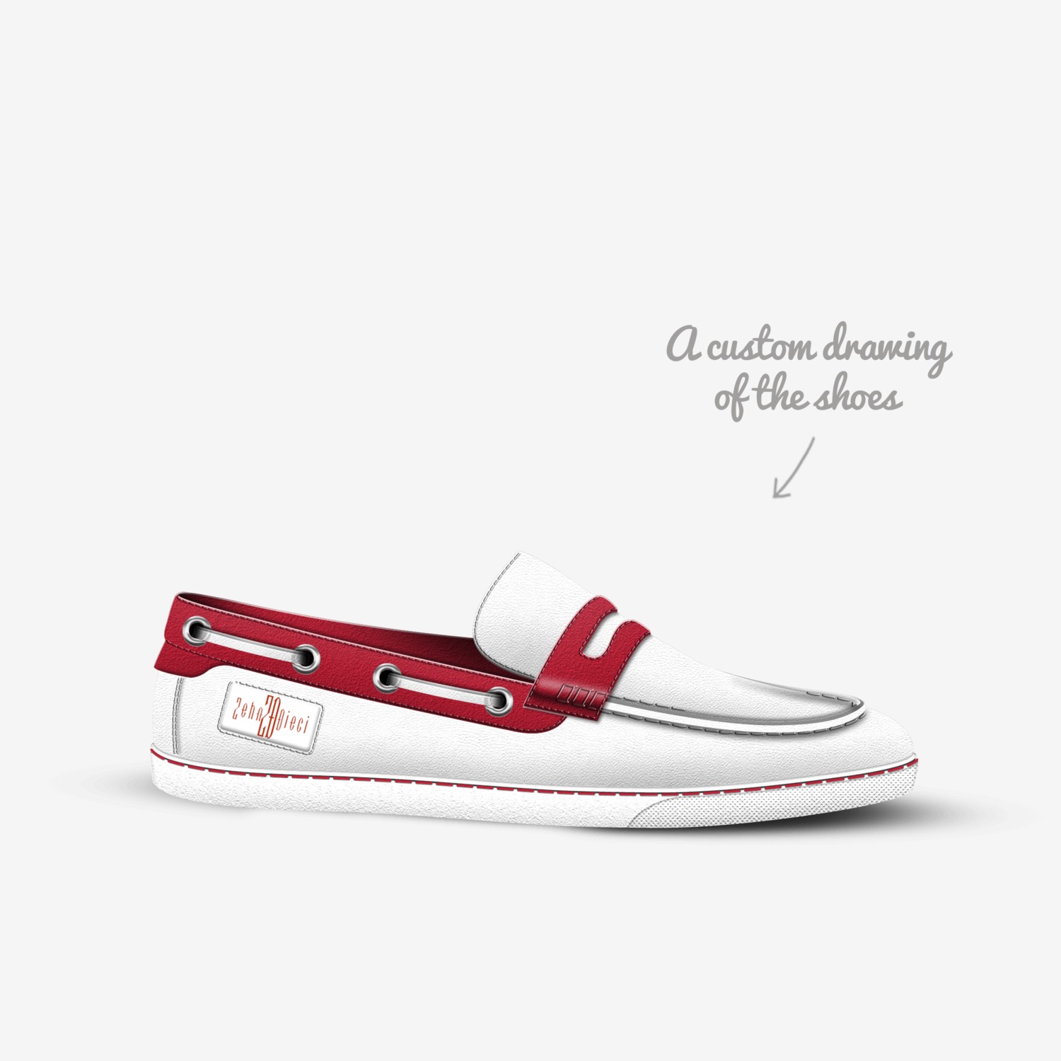 Corda custom made in Italy shoes by Zehn Dieci | Sketch view