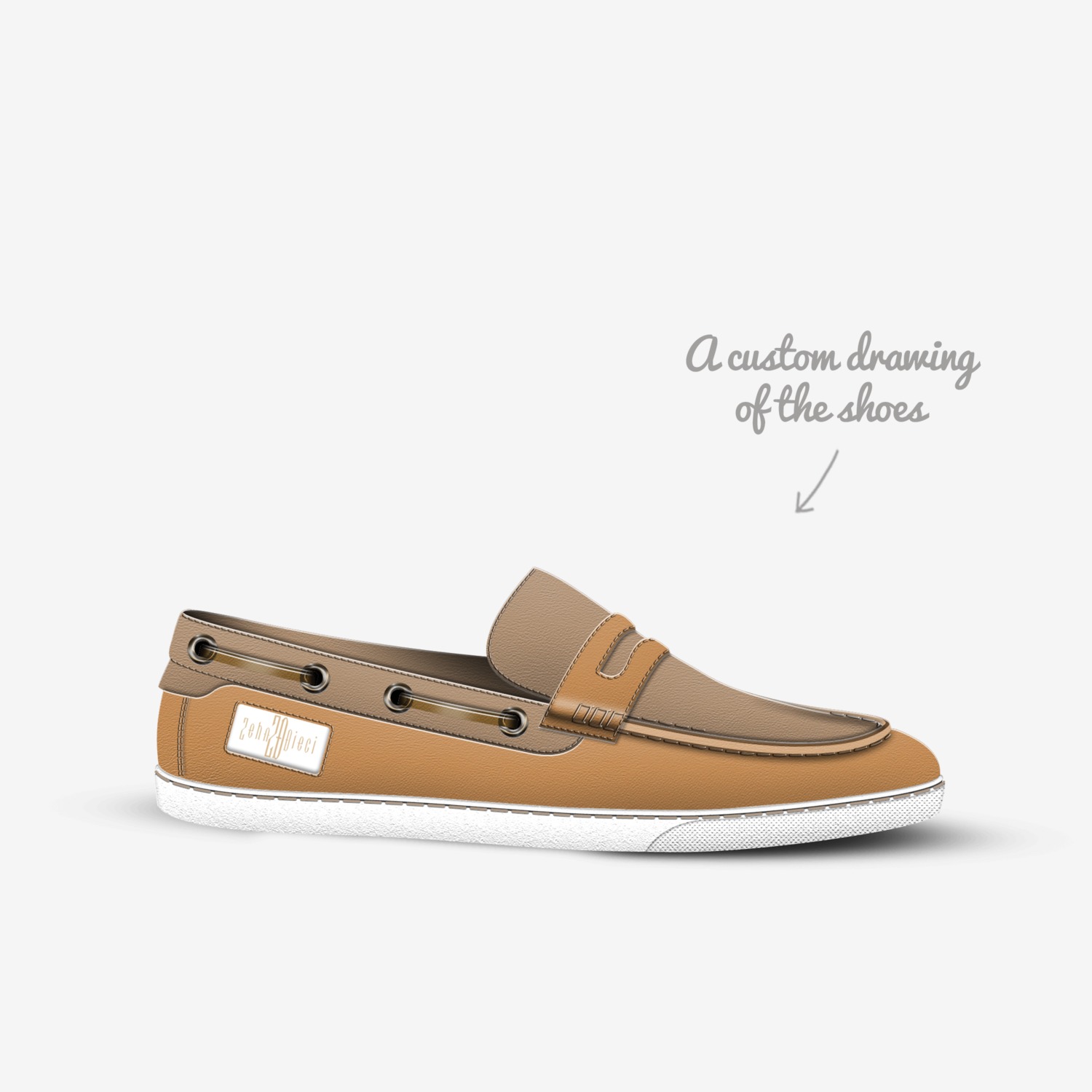 Karanga custom made in Italy shoes by Zehn Dieci | Sketch view