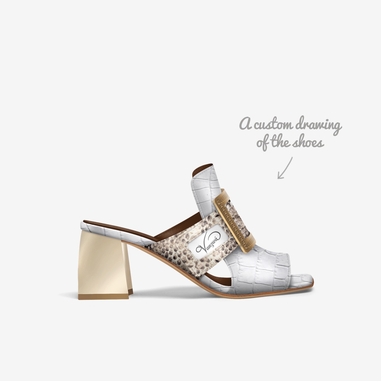 Vanzwá custom made in Italy shoes by Michael vanzandt | Sketch view