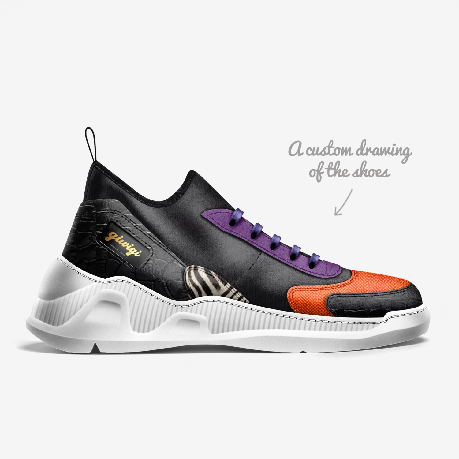 GIWIGI RVNG custom made in Italy shoes by Scott Paul | Sketch view