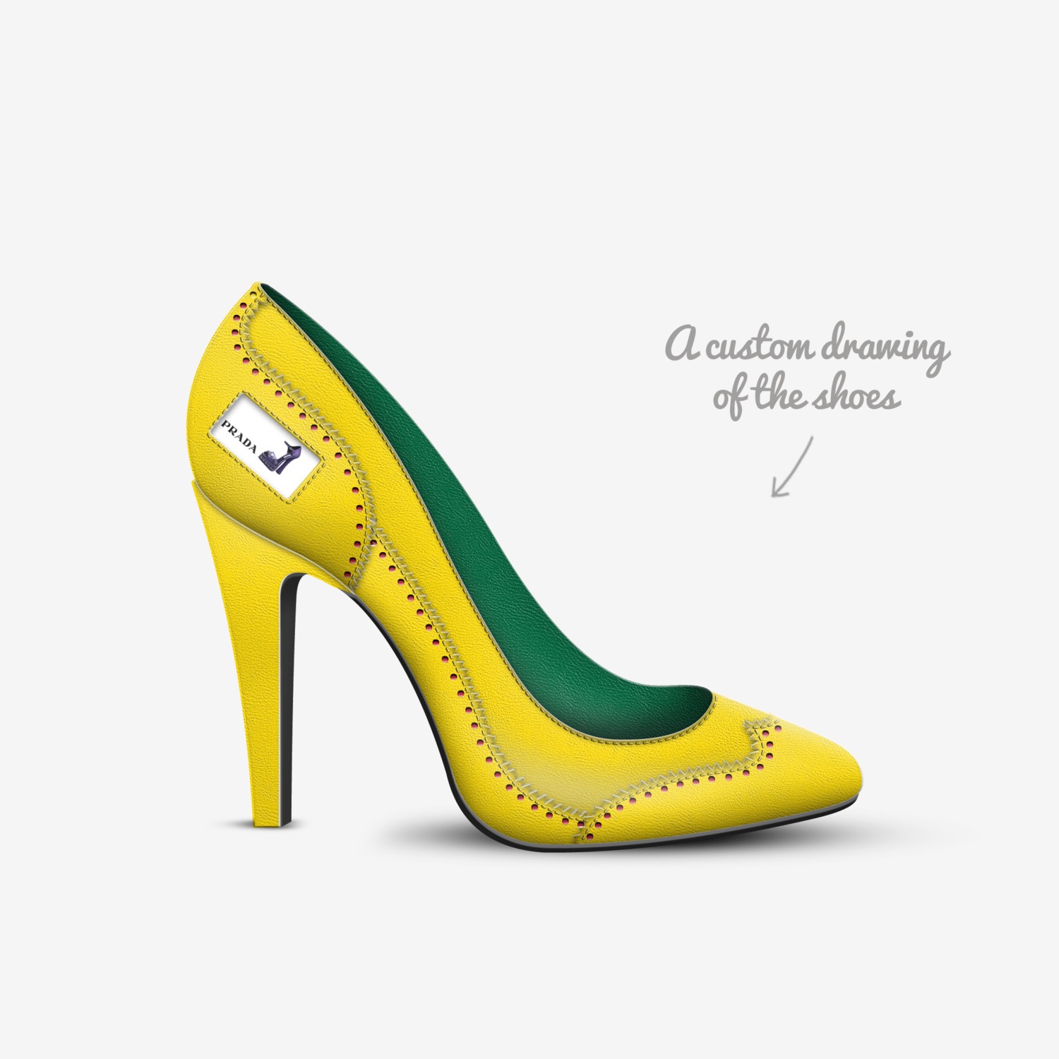 woman  custom made in Italy shoes by Keyon Douglas | Sketch view