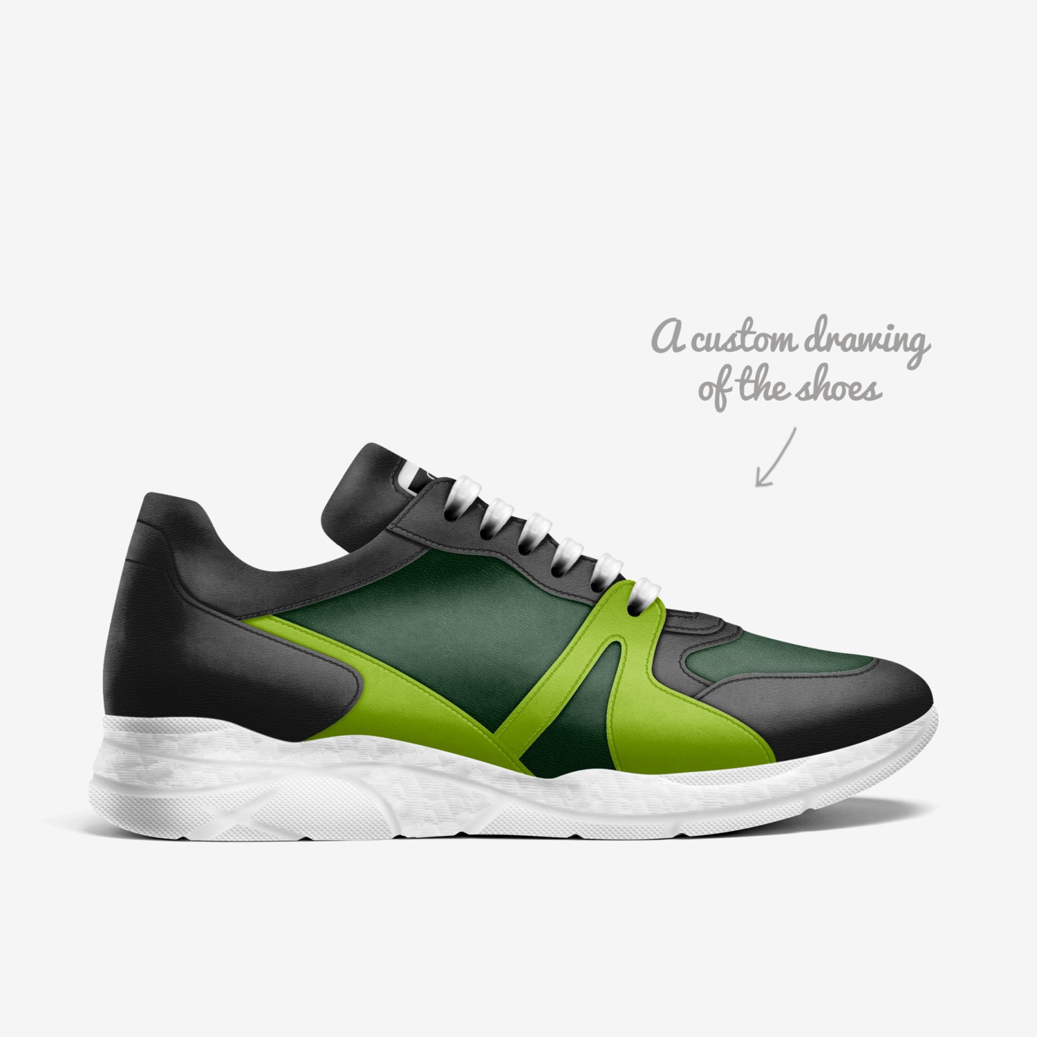 Truth Sneakers custom made in Italy shoes by Conrey Echols | Sketch view