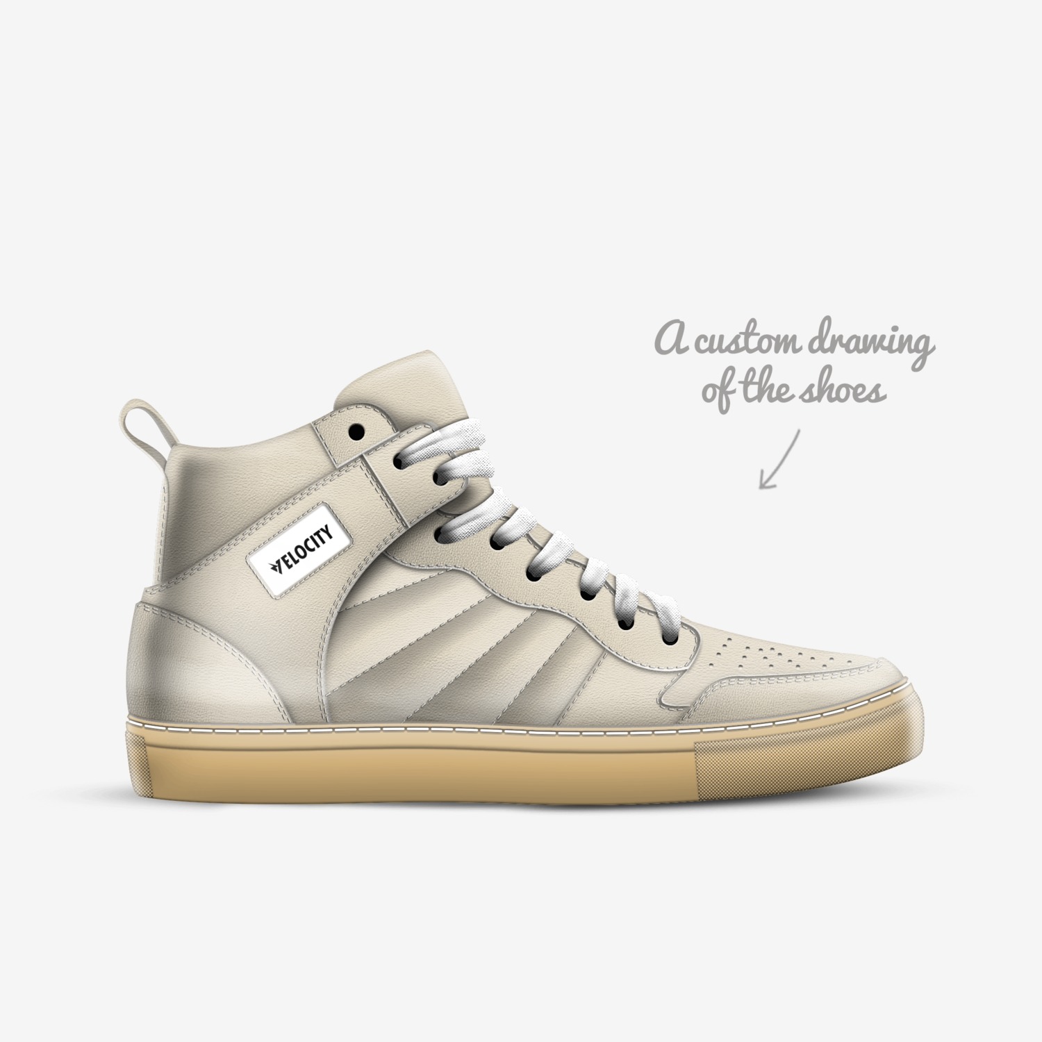 Velocity custom made in Italy shoes by Daniel Craddock | Sketch view