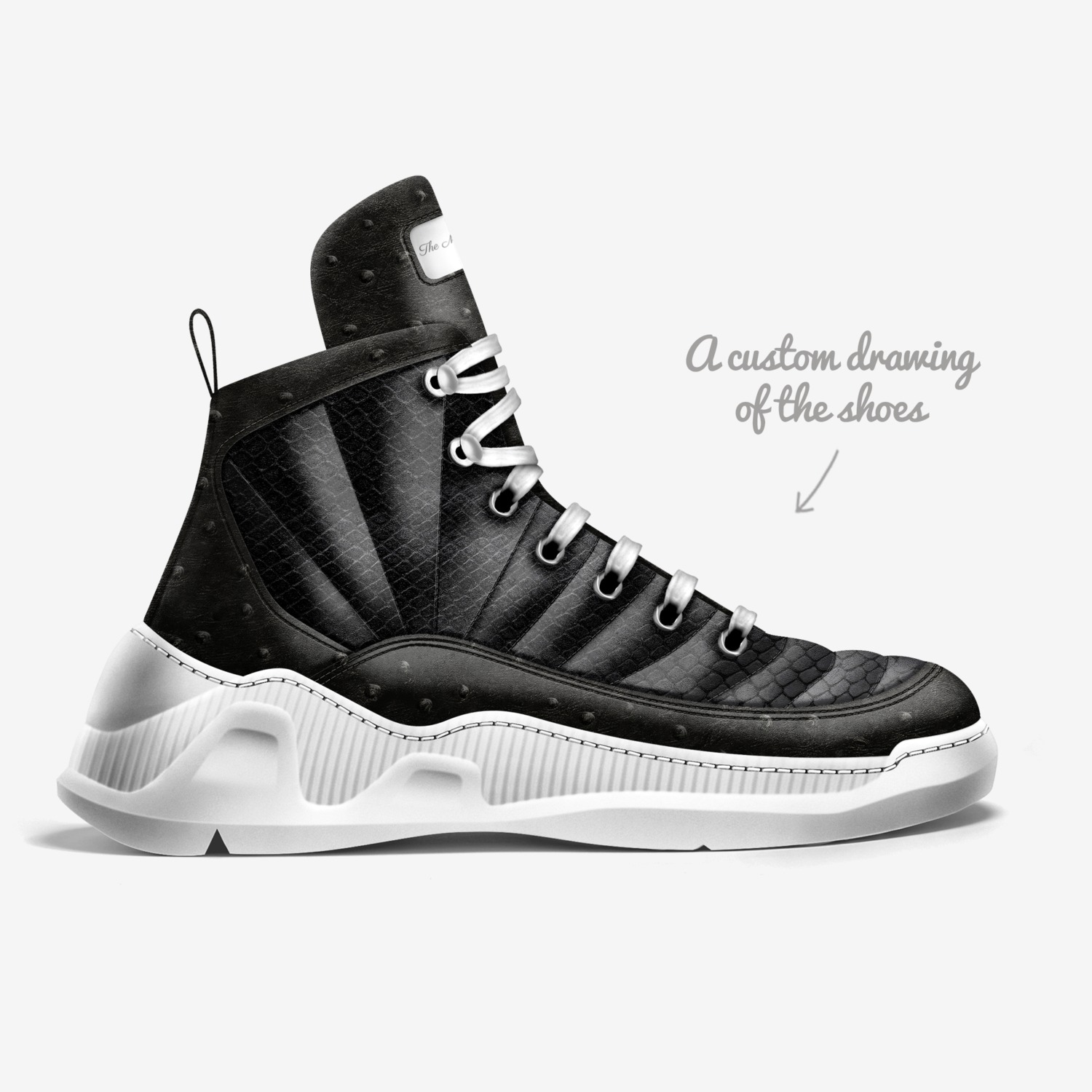 The Mark Mixx 3 custom made in Italy shoes by Jamon Gibbs | Sketch view