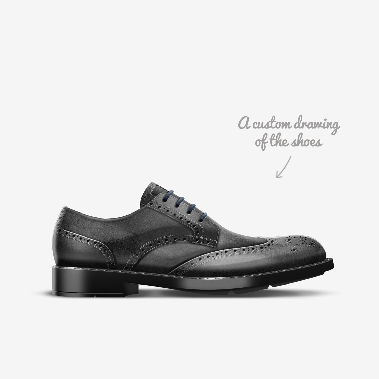 Al Capone custom made in Italy shoes by Claudia Sandoval | Sketch view
