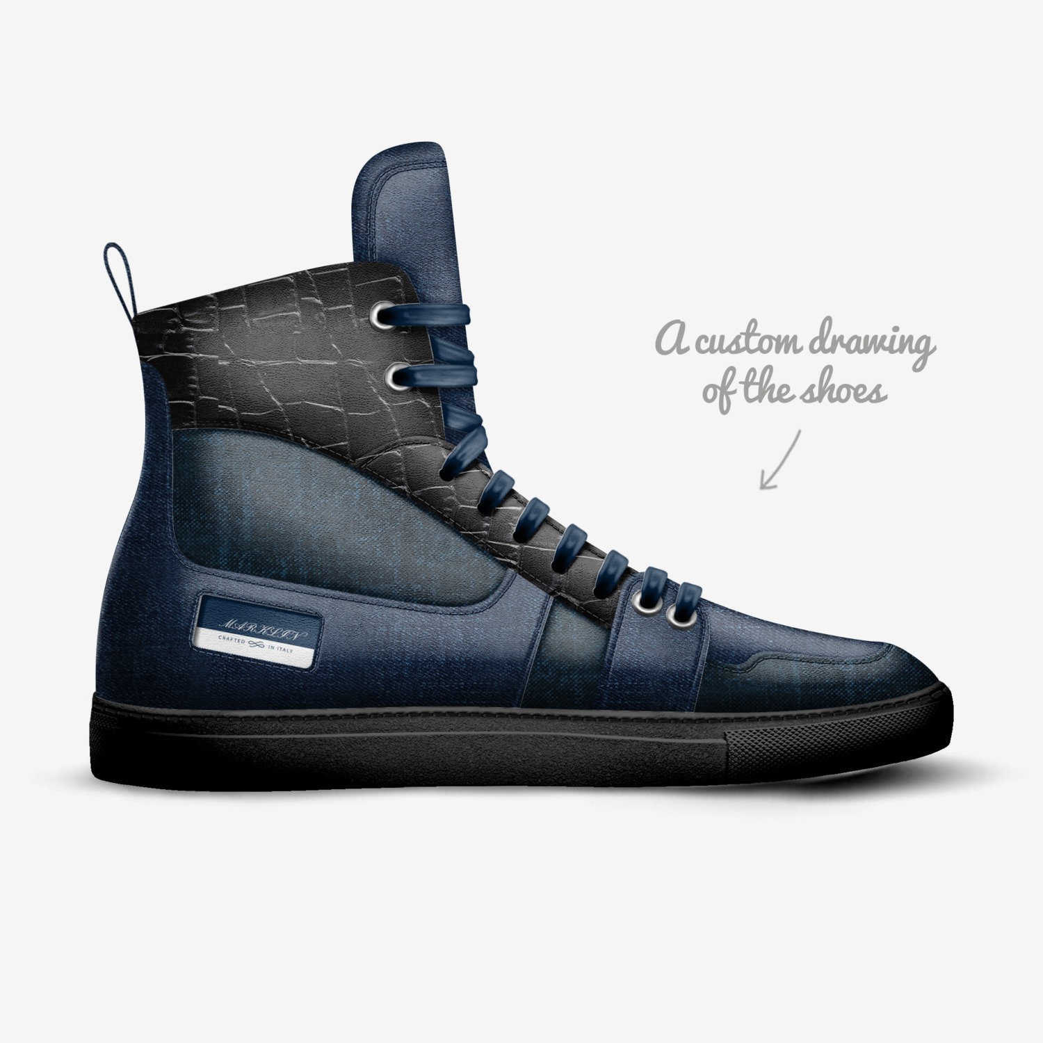 MARKLIN custom made in Italy shoes by Victoria Franklin | Sketch view