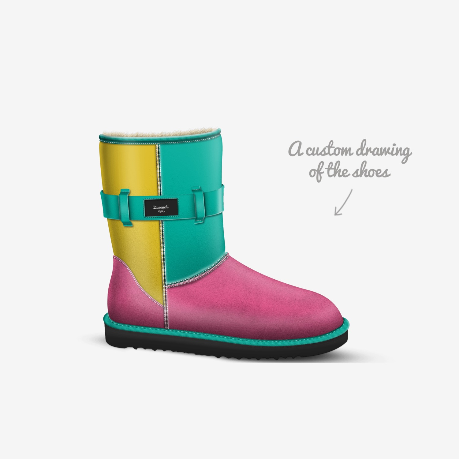 Ziavanchi  custom made in Italy shoes by Shaundrea And Bobby Howell | Sketch view