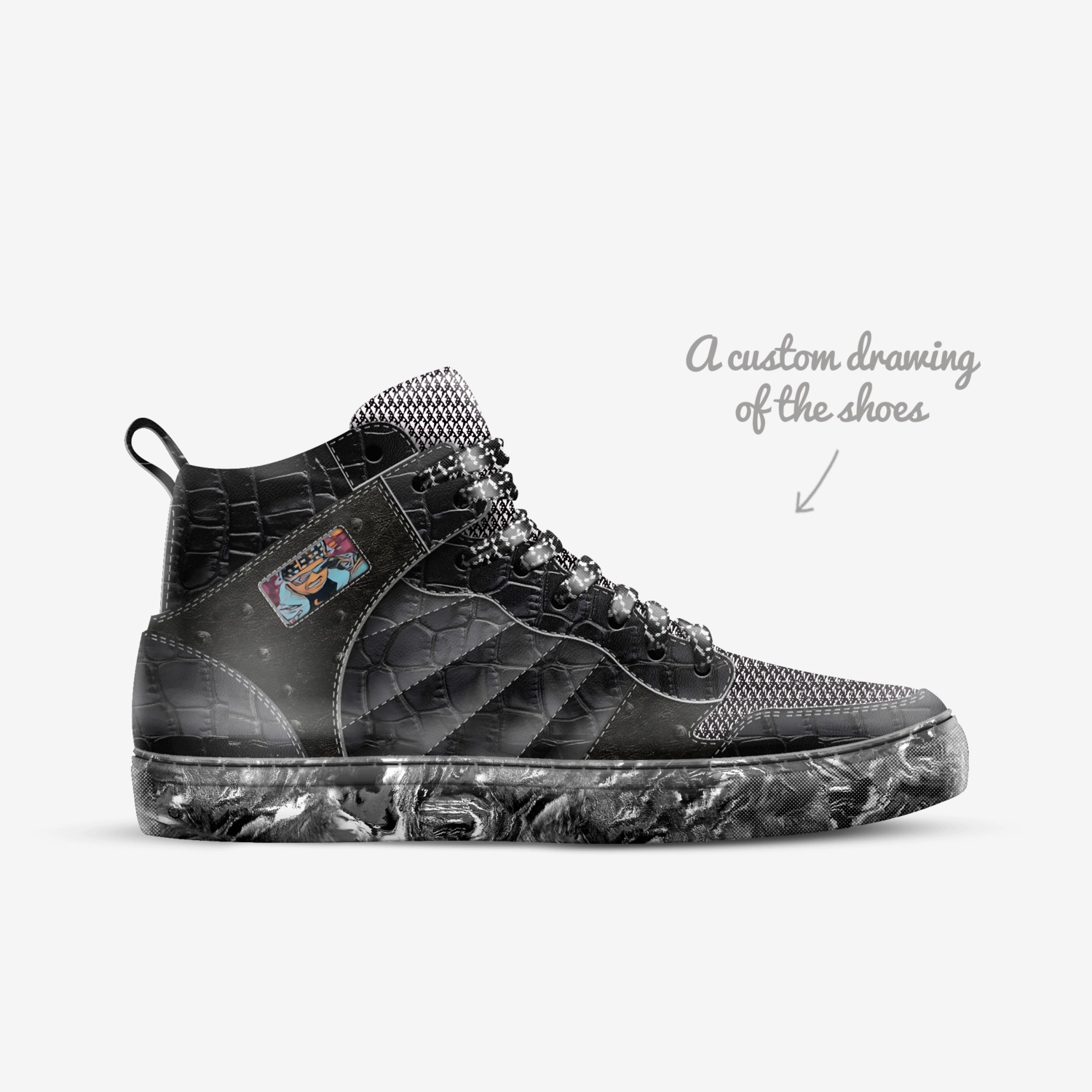 Knone fa lee  custom made in Italy shoes by Knone Fa Lee | Sketch view