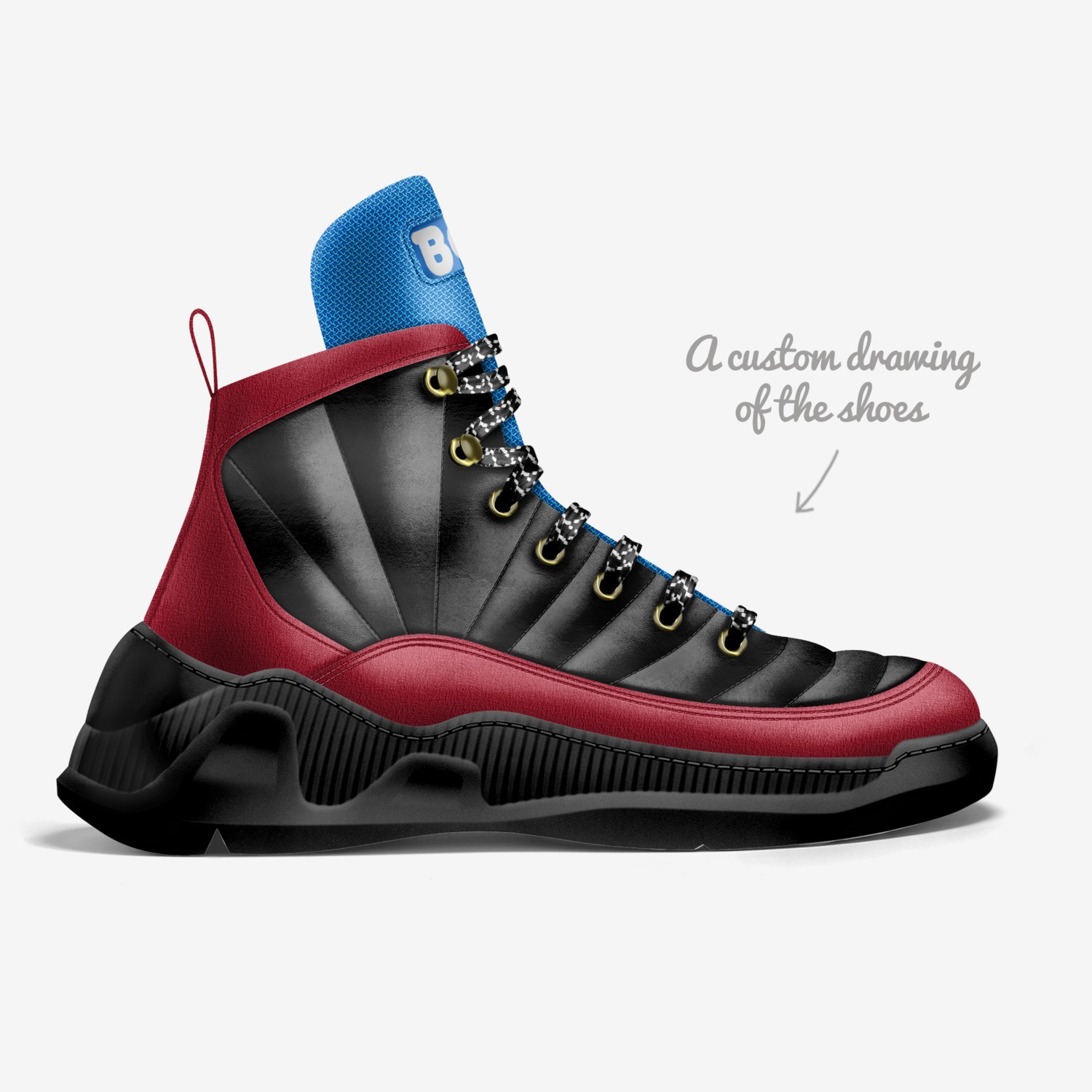 Knights B Elite custom made in Italy shoes by Being Great Every Day | Sketch view