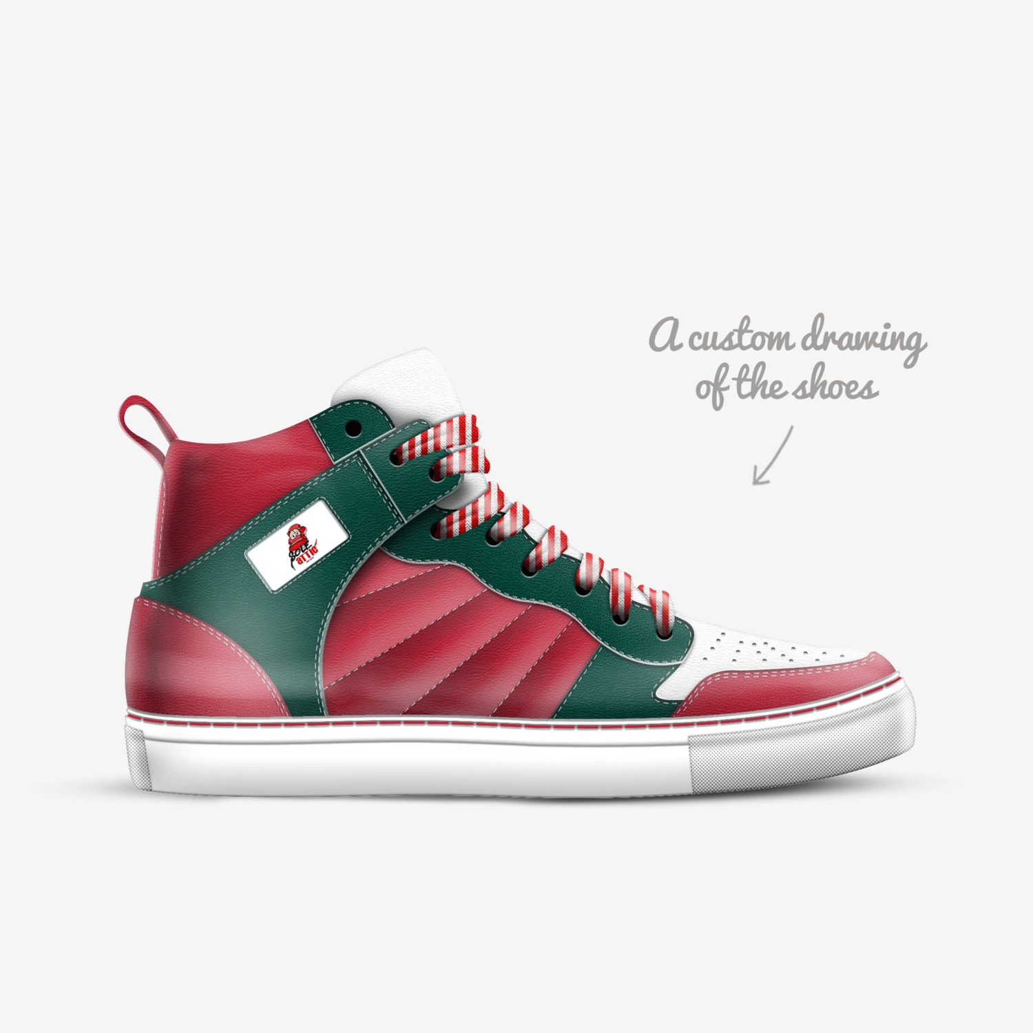 Mredmon Christmas  custom made in Italy shoes by Mershodd Redmon | Sketch view