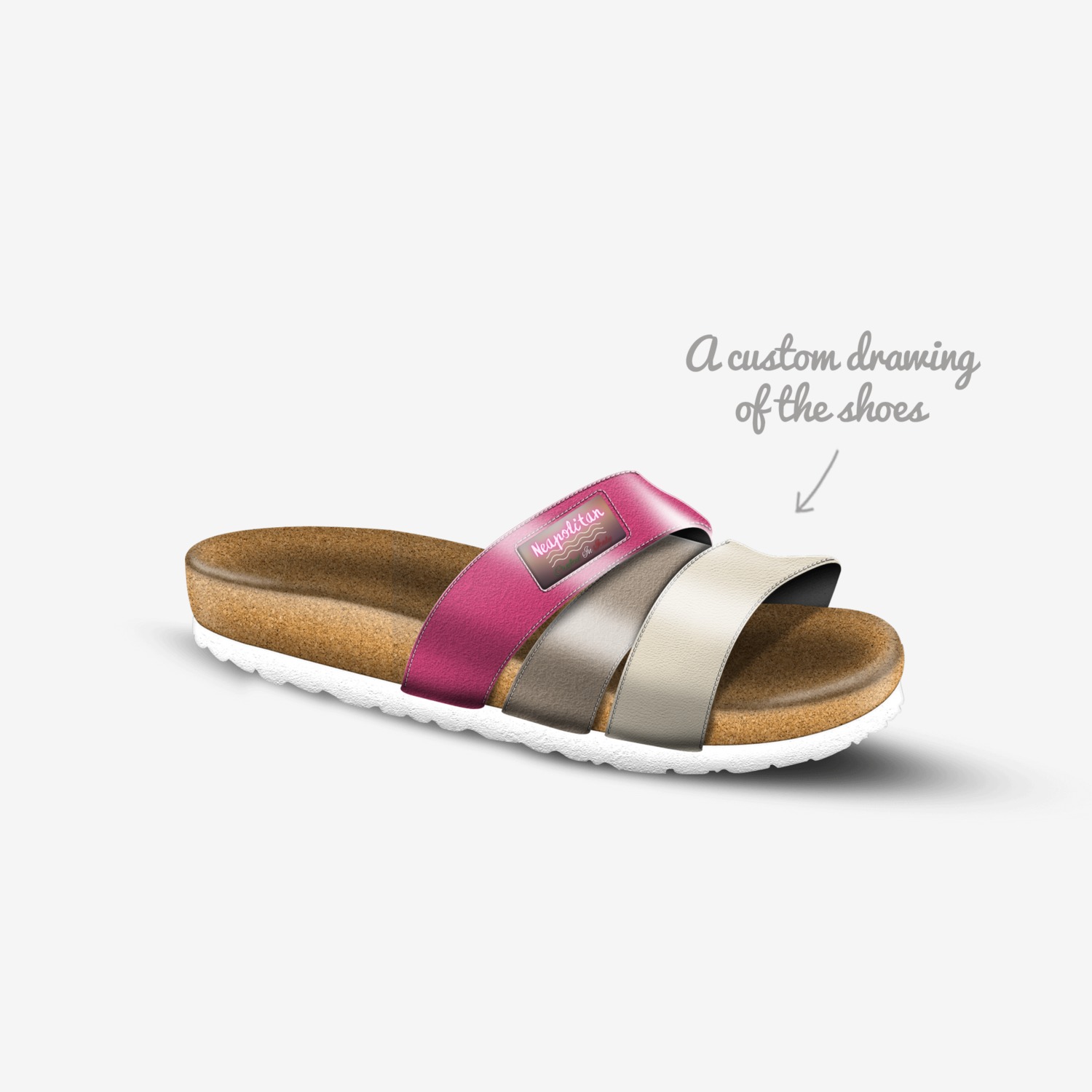 Neapolitan custom made in Italy shoes by Roman Knight | Sketch view