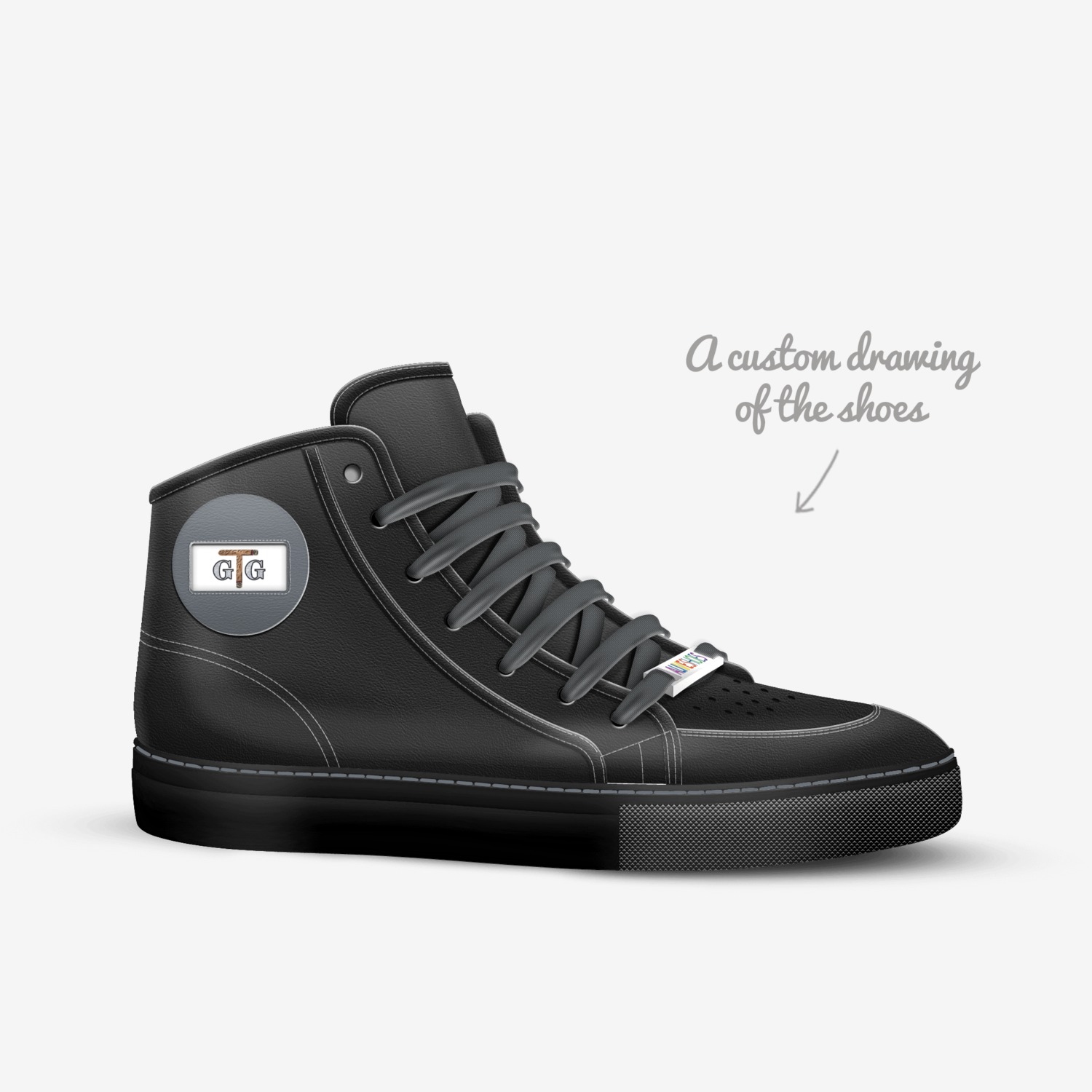 Cigar Kings custom made in Italy shoes by Emery Bobo Sr | Sketch view