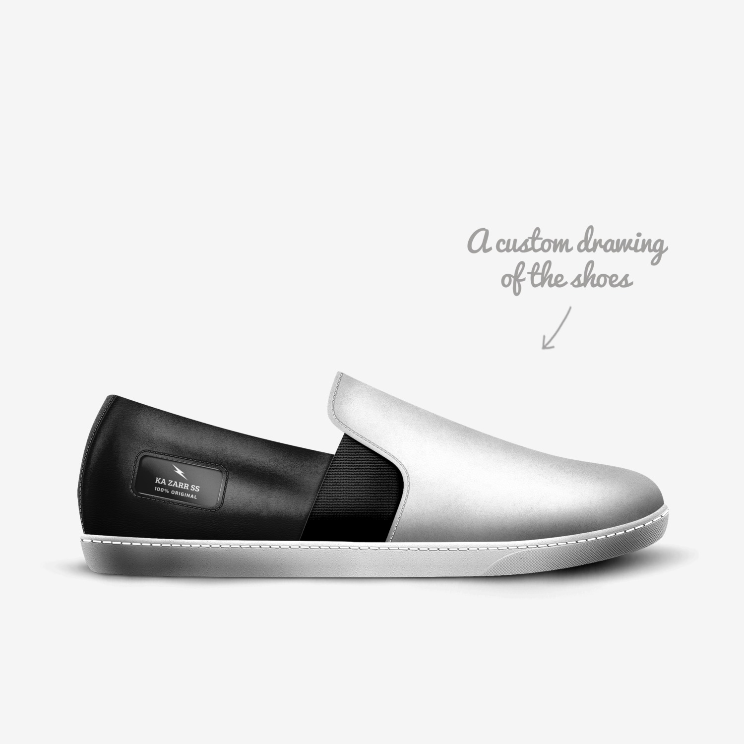 KA ZARR SS custom made in Italy shoes by Kazarr Coleman | Sketch view