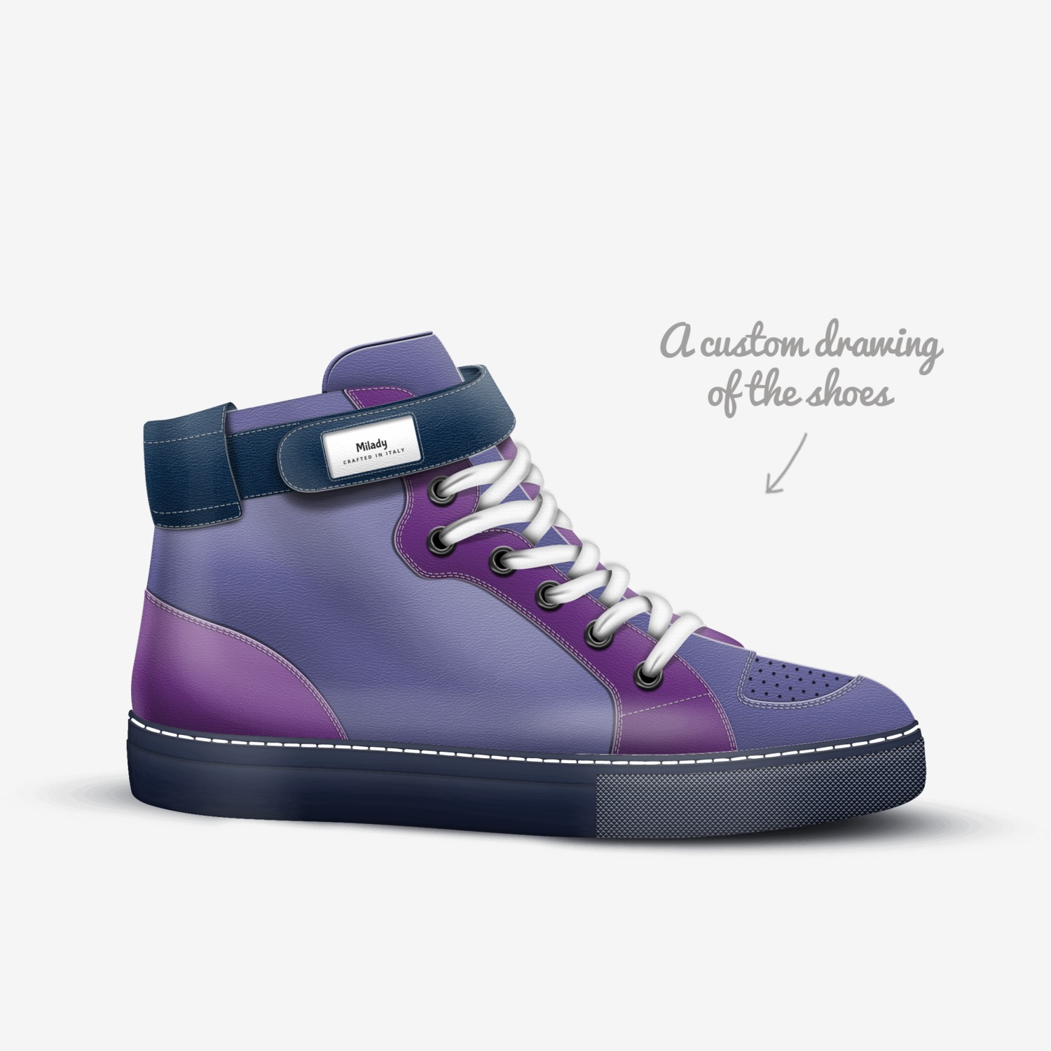 Milady custom made in Italy shoes by Gulxanim | Sketch view
