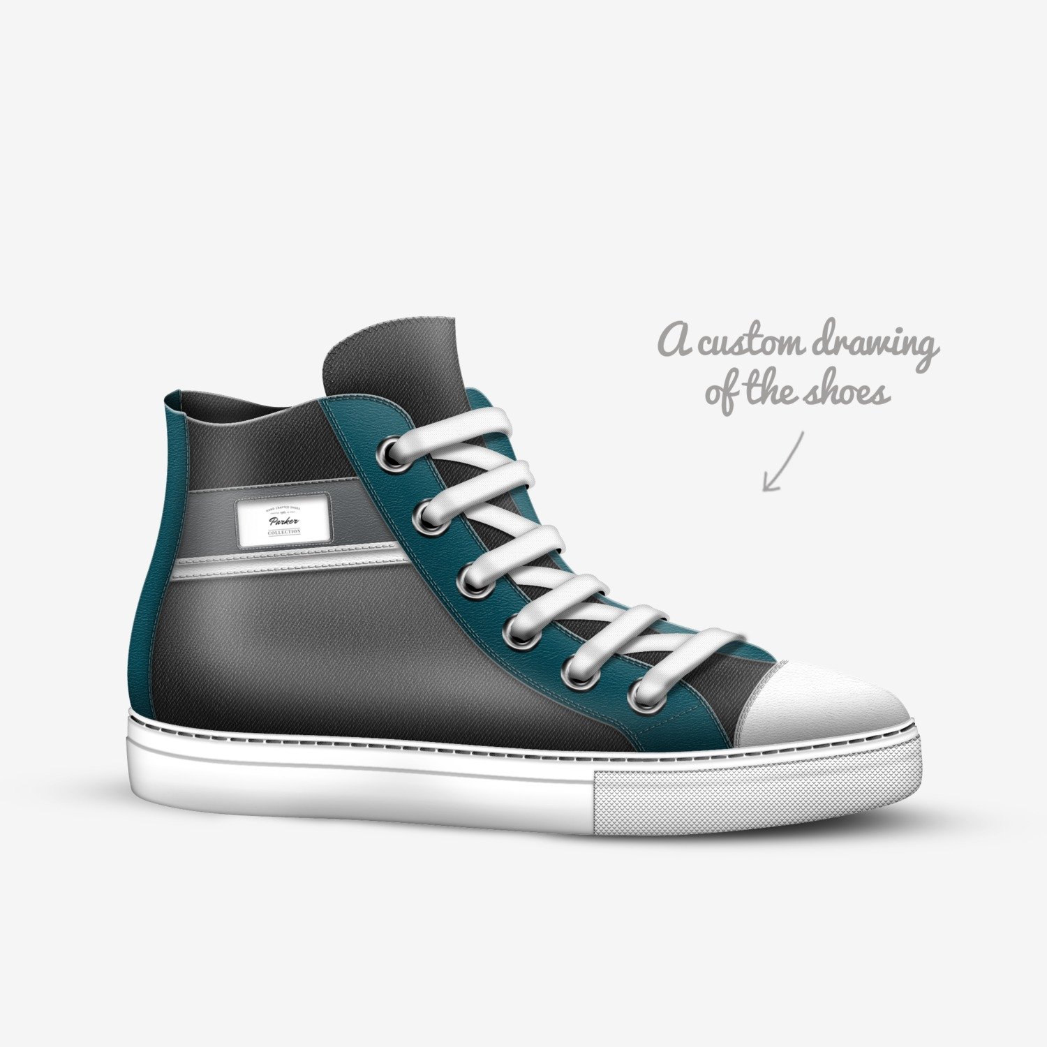 Parker custom made in Italy shoes by Miah Parker | Sketch view