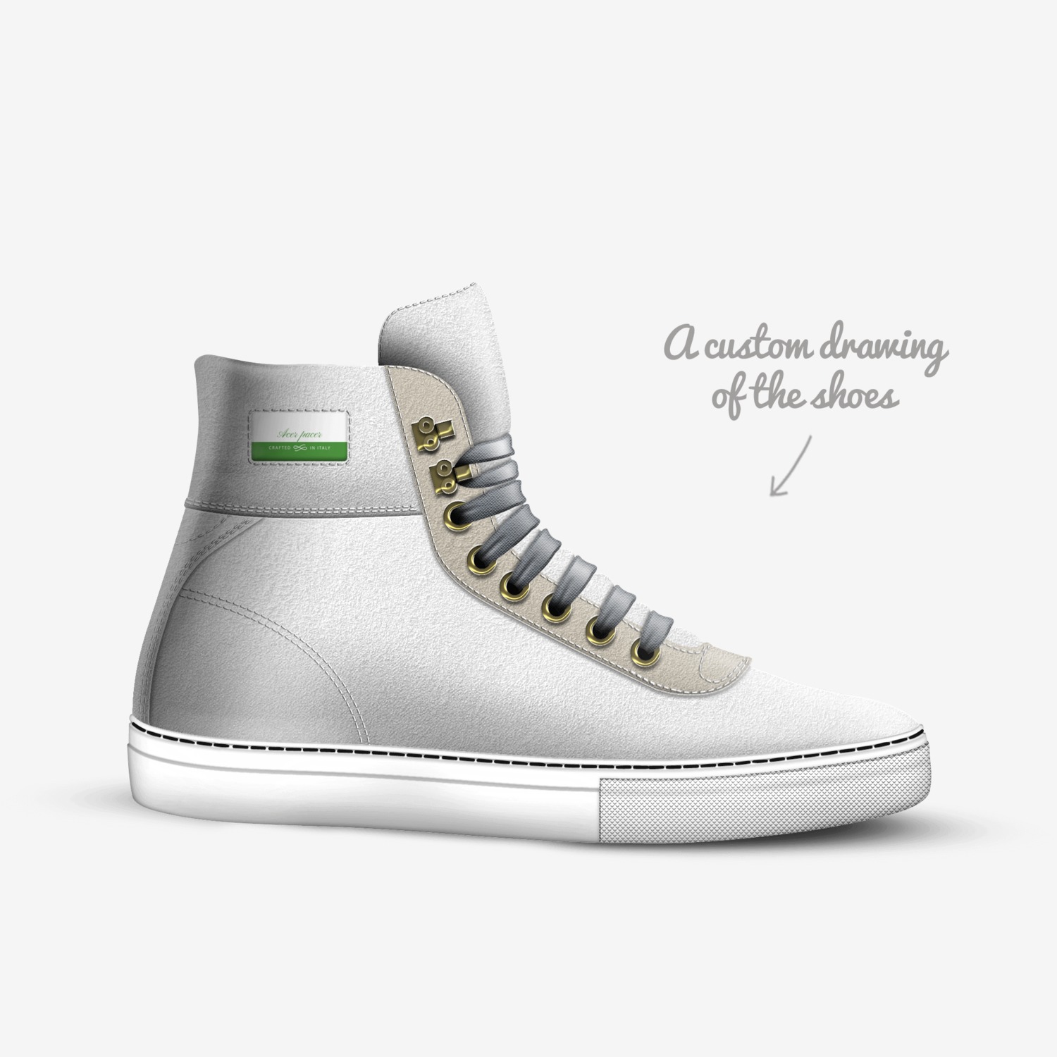 Acer pacer custom made in Italy shoes by Lubabalo Vincent Ntsondwa | Sketch view