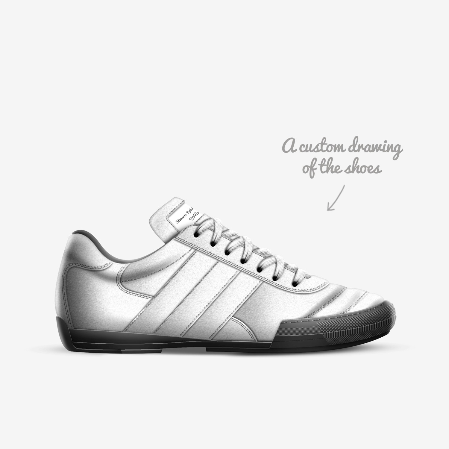 Shawn Philippe custom made in Italy shoes by S. Hobbs | Sketch view