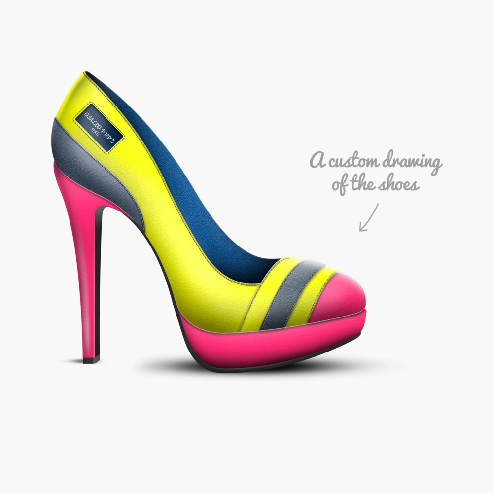 GIALLO P UP'Z limited edition shoe GIALLO P UP'Z artisan made in Italy shoes by Pamela Harris