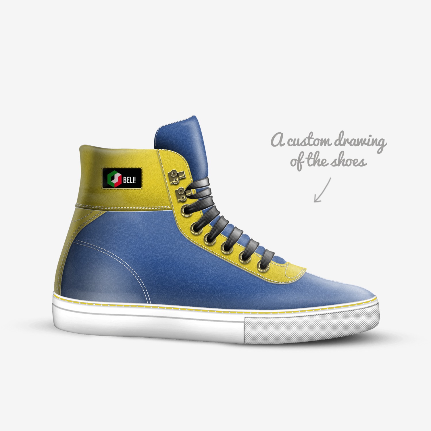 Beli custom made in Italy shoes by Rob Carvalho | Sketch view