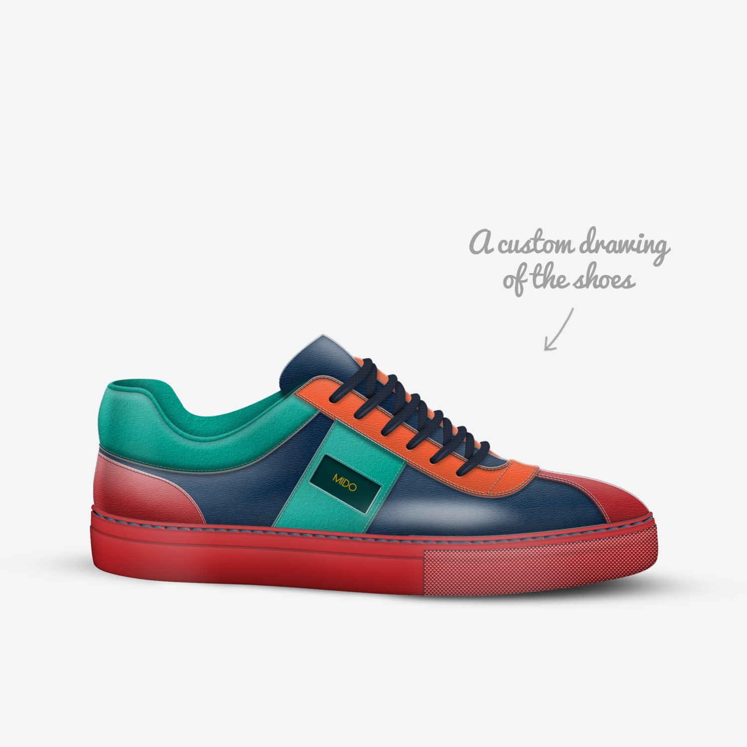 MIDO custom made in Italy shoes by Ahmed Shihata | Sketch view