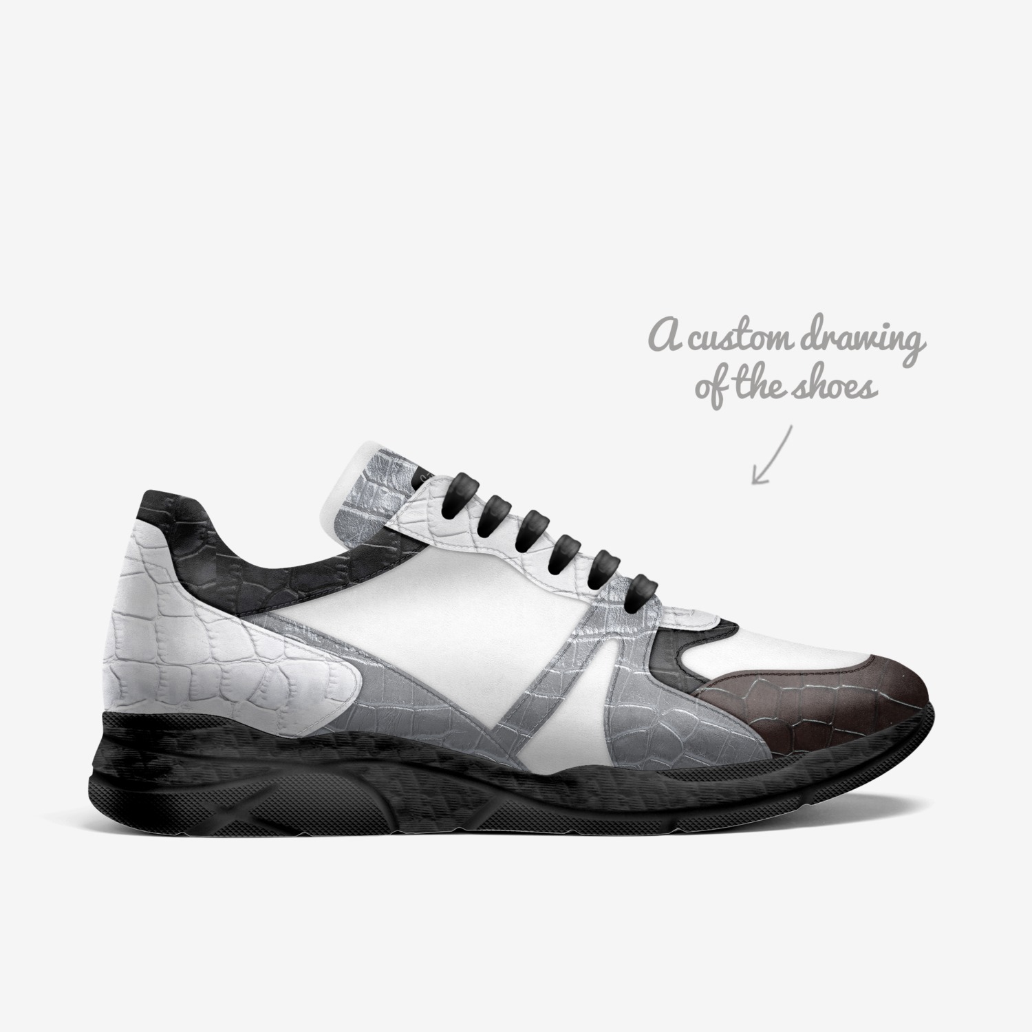 Sūprb Choyce  custom made in Italy shoes by Omari Choyce | Sketch view