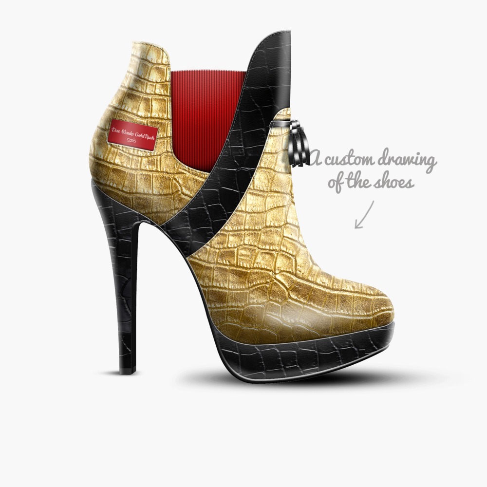 Dae Wauks GoldRush limited edition shoe Dae Wauks GoldRush artisan made in Italy shoes by Diana Joe